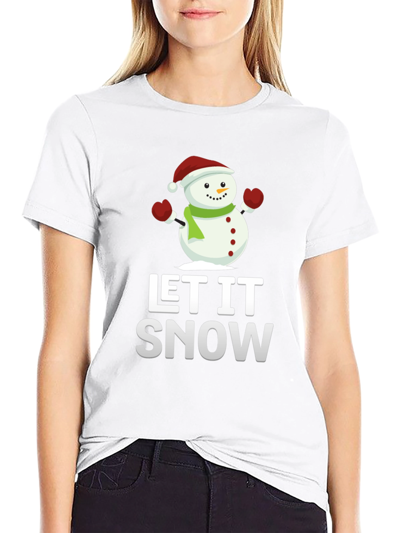 Let It Snow - Snowman Graphic Tee