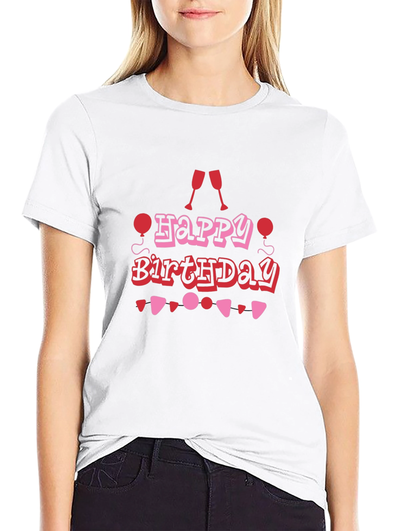 Happy Birthday Graphic Tee - Black