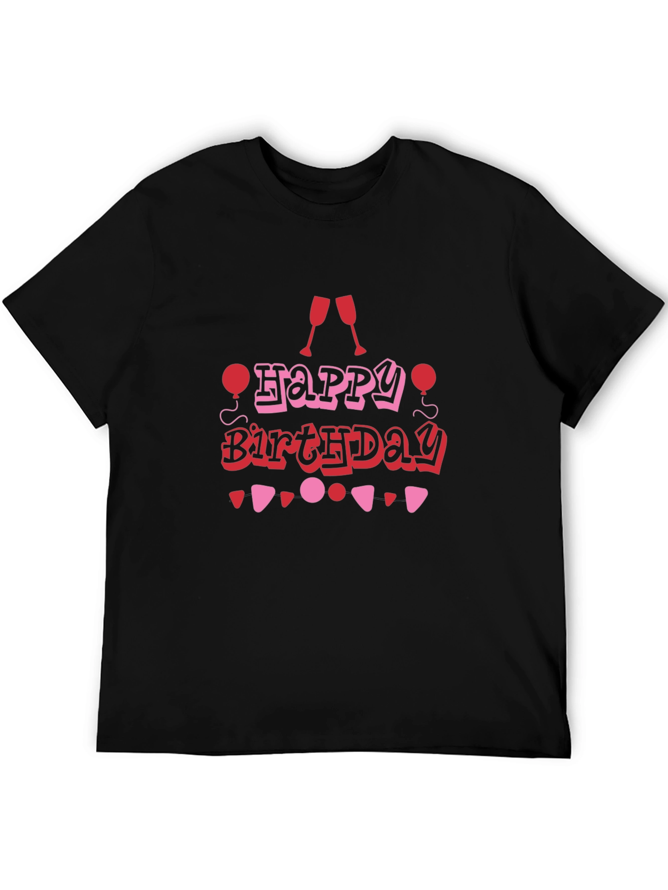 Happy Birthday Graphic Tee - Black