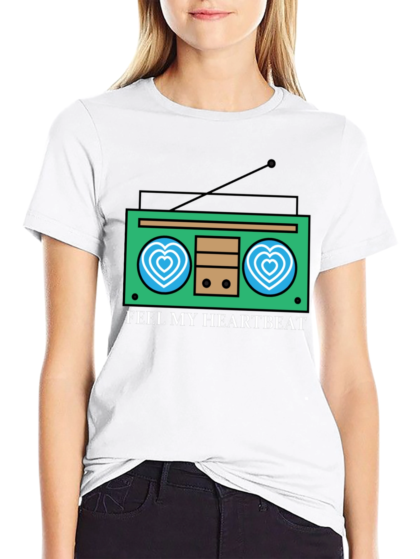 Feel My Heartbeat Retro Radio Graphic Tee