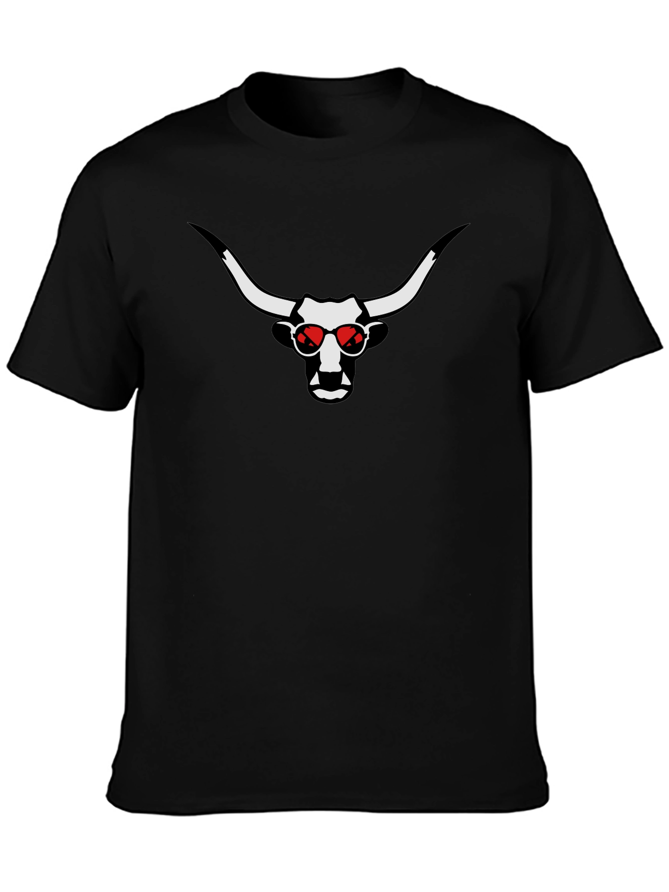 Cool Bull Graphic Tee - Red Sunglasses Black T-Shirt