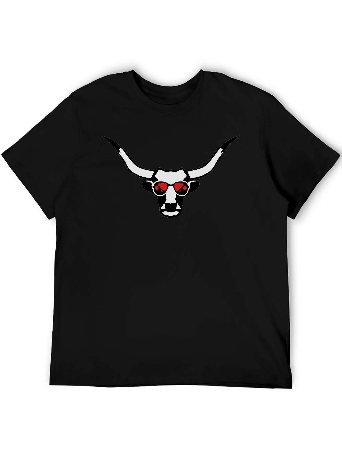Cool Bull Graphic Tee - Red Sunglasses Black T-Shirt