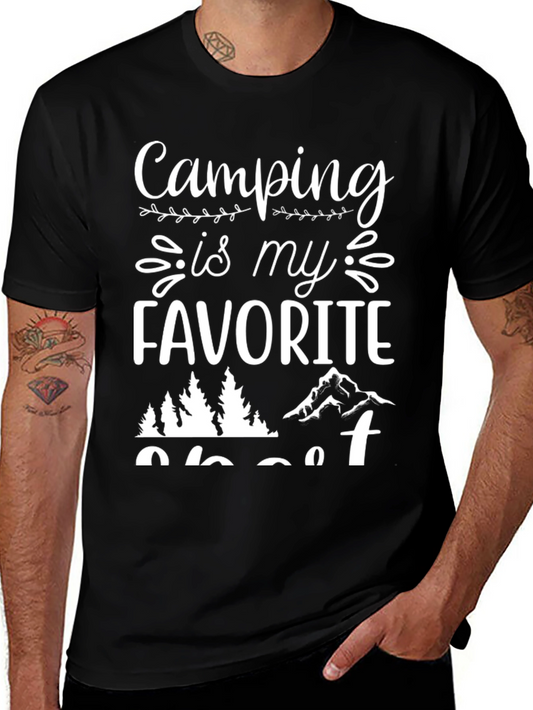 Camping is My Favorite Sport Black T-Shirt
