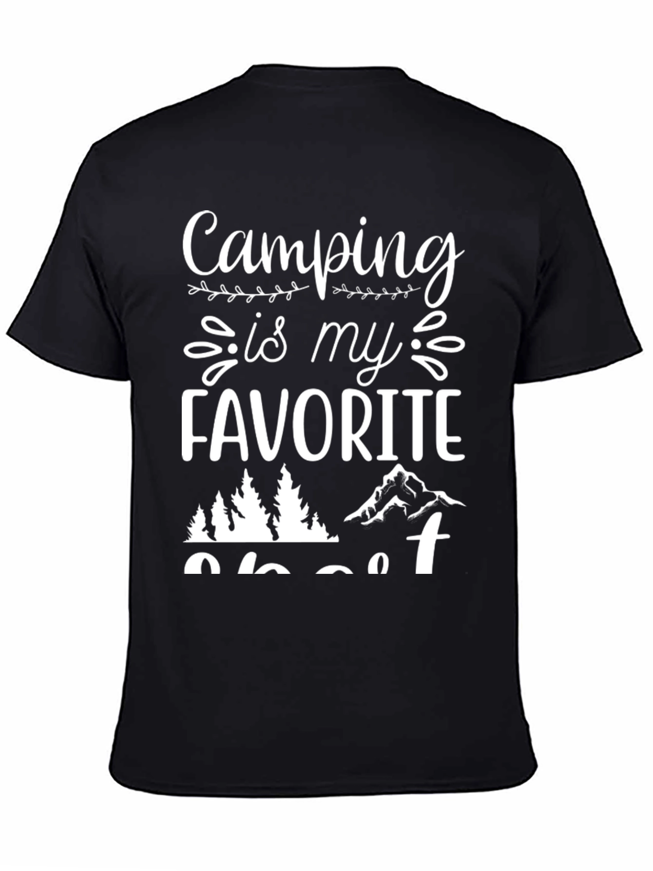 Camping is My Favorite Sport Black T-Shirt