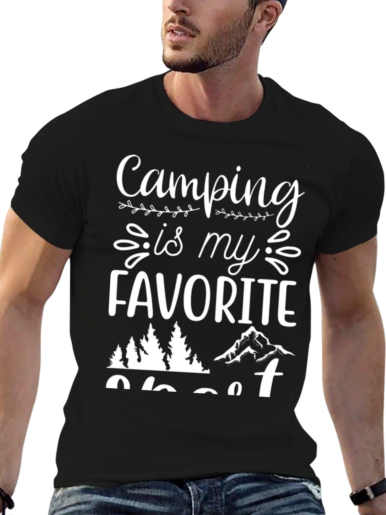 Camping is My Favorite Sport Black T-Shirt