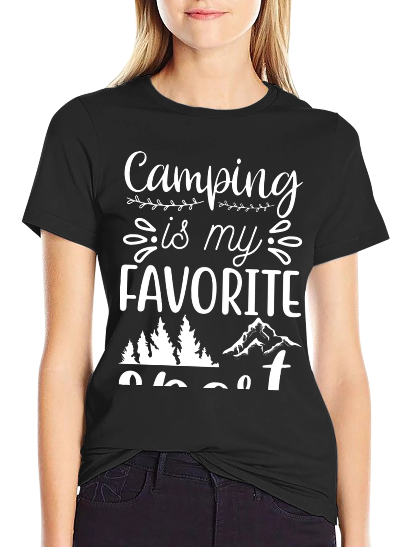 Camping is My Favorite Sport Black T-Shirt