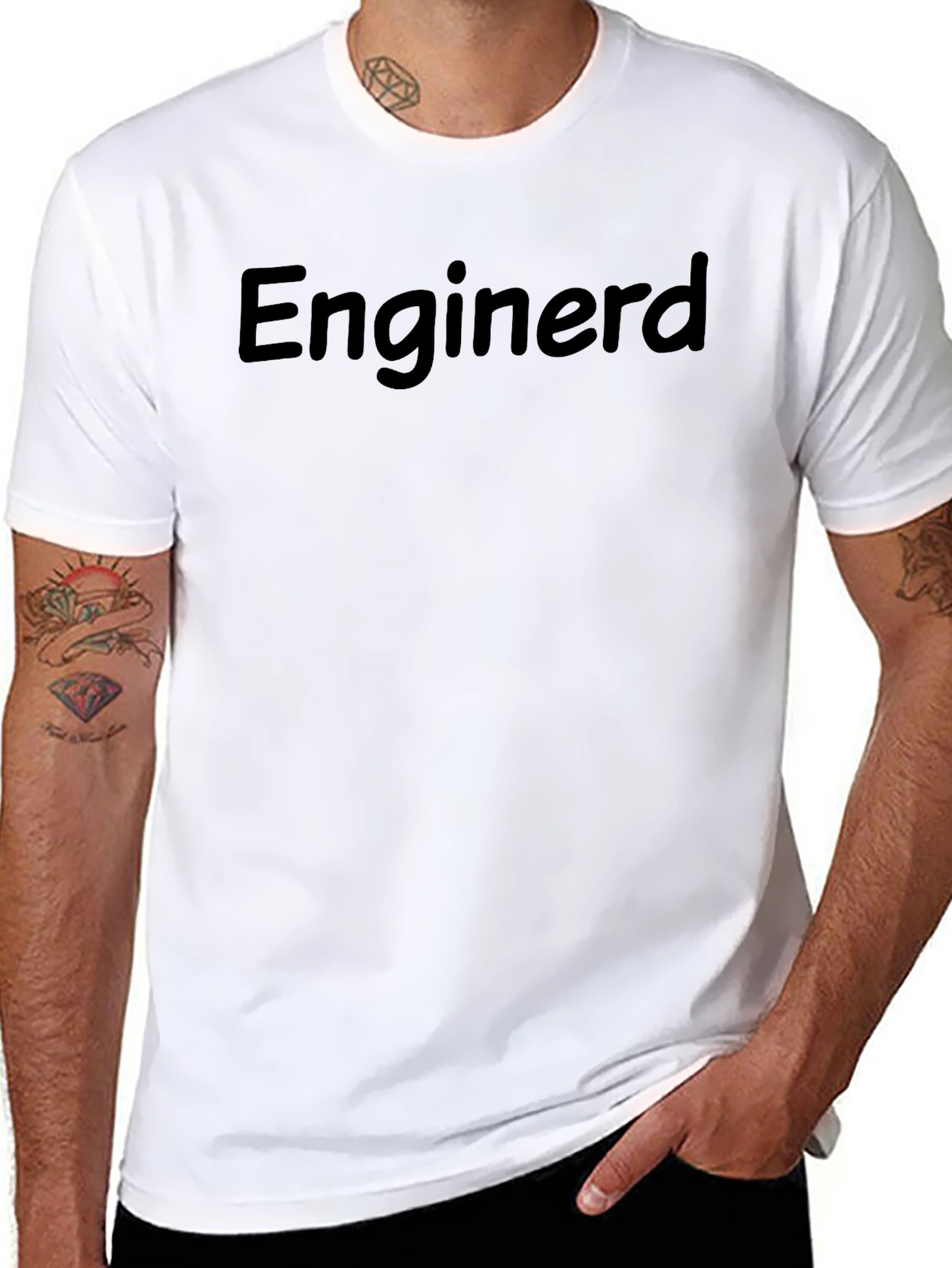 Enginerd Graphic Tee - Black Casual T-Shirt