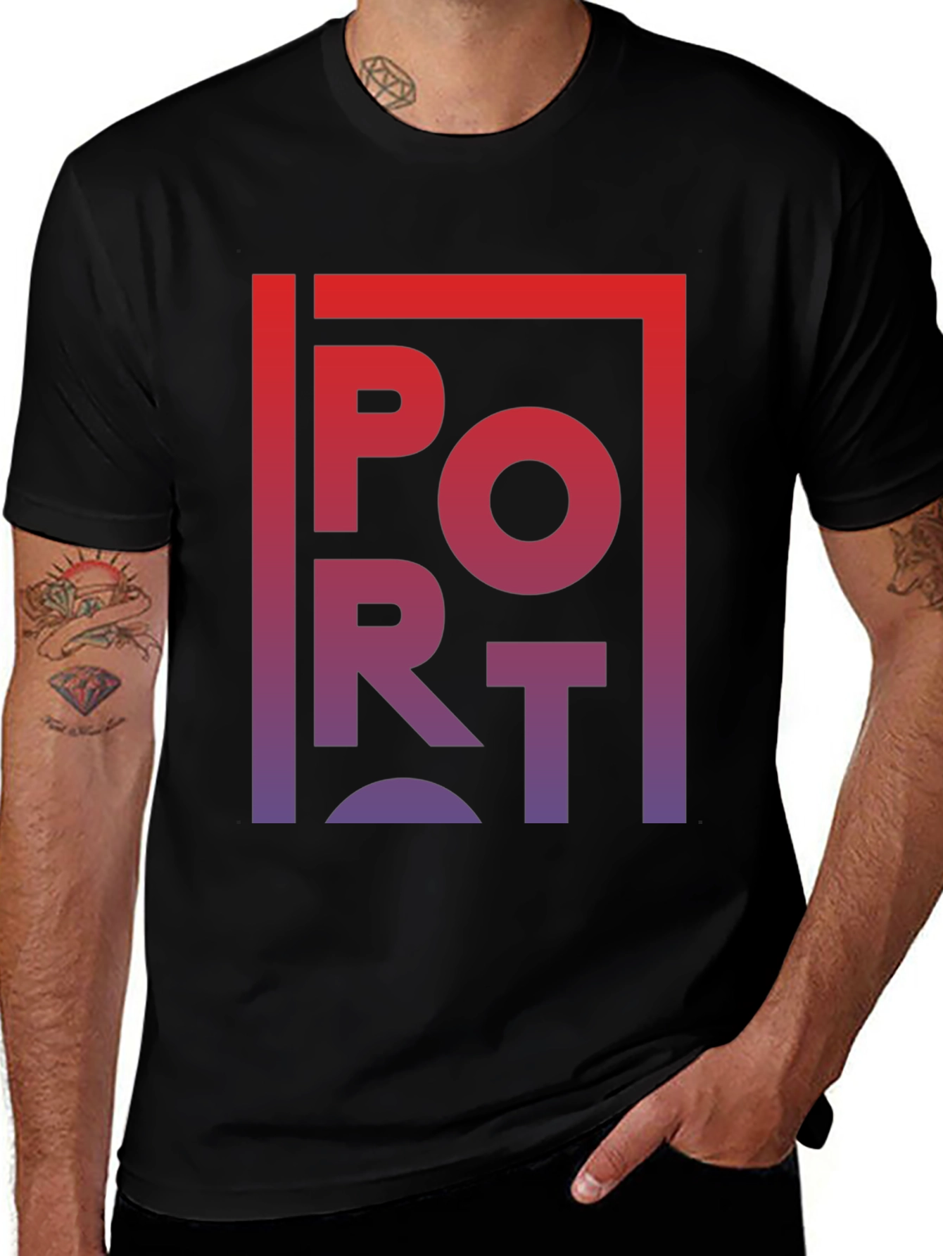 Gradient PORT Graphic T-Shirt