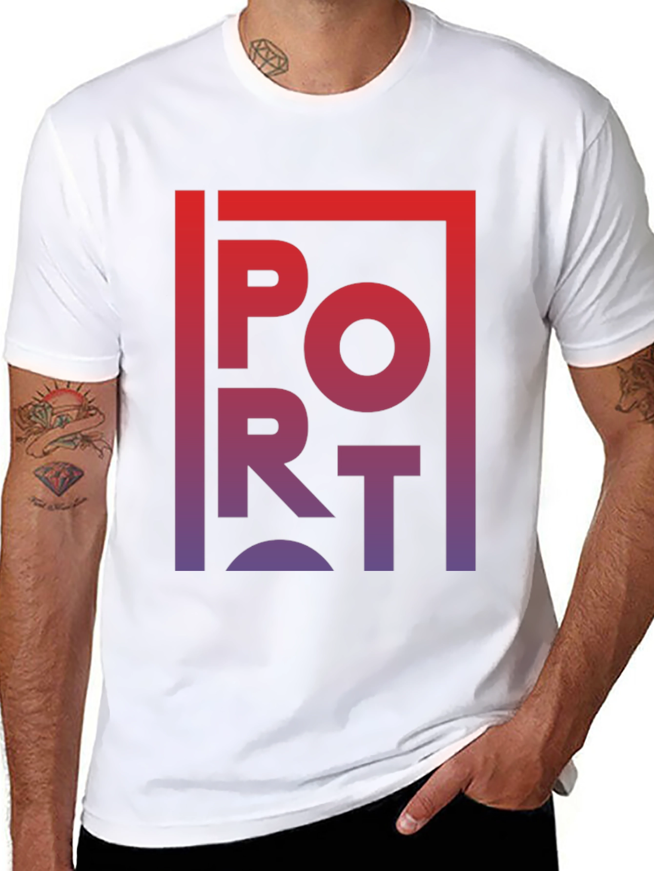 Gradient PORT Graphic T-Shirt