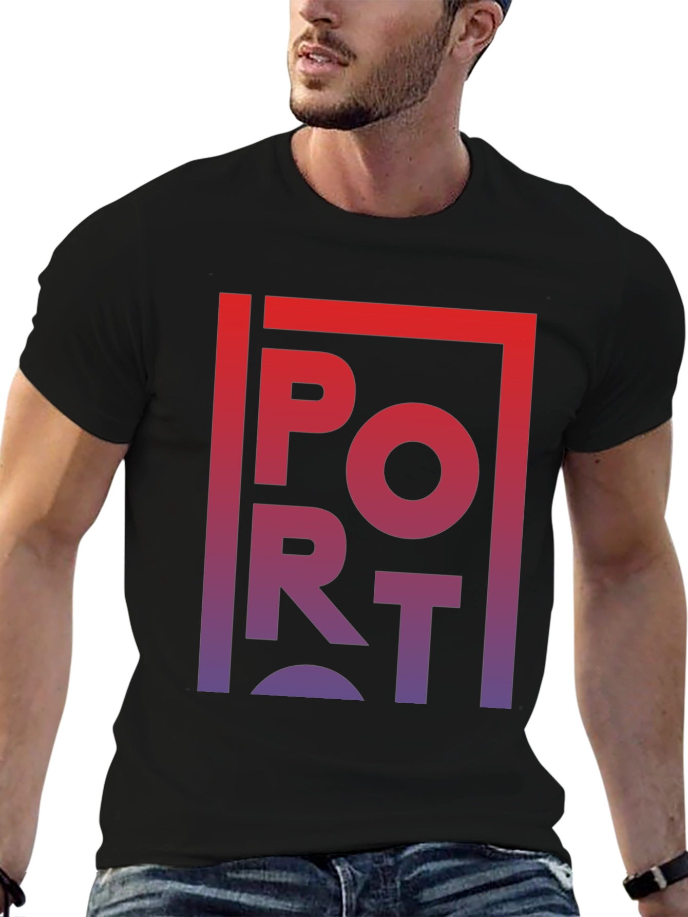 Gradient PORT Graphic T-Shirt