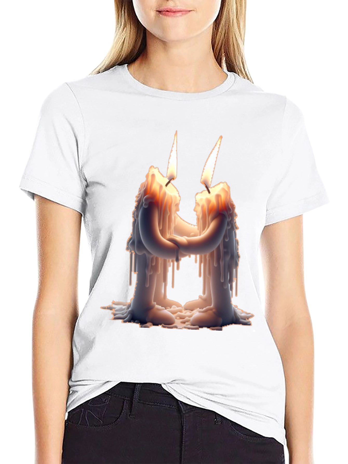 Romantic Candle T-Shirt: Light Up Your Style!