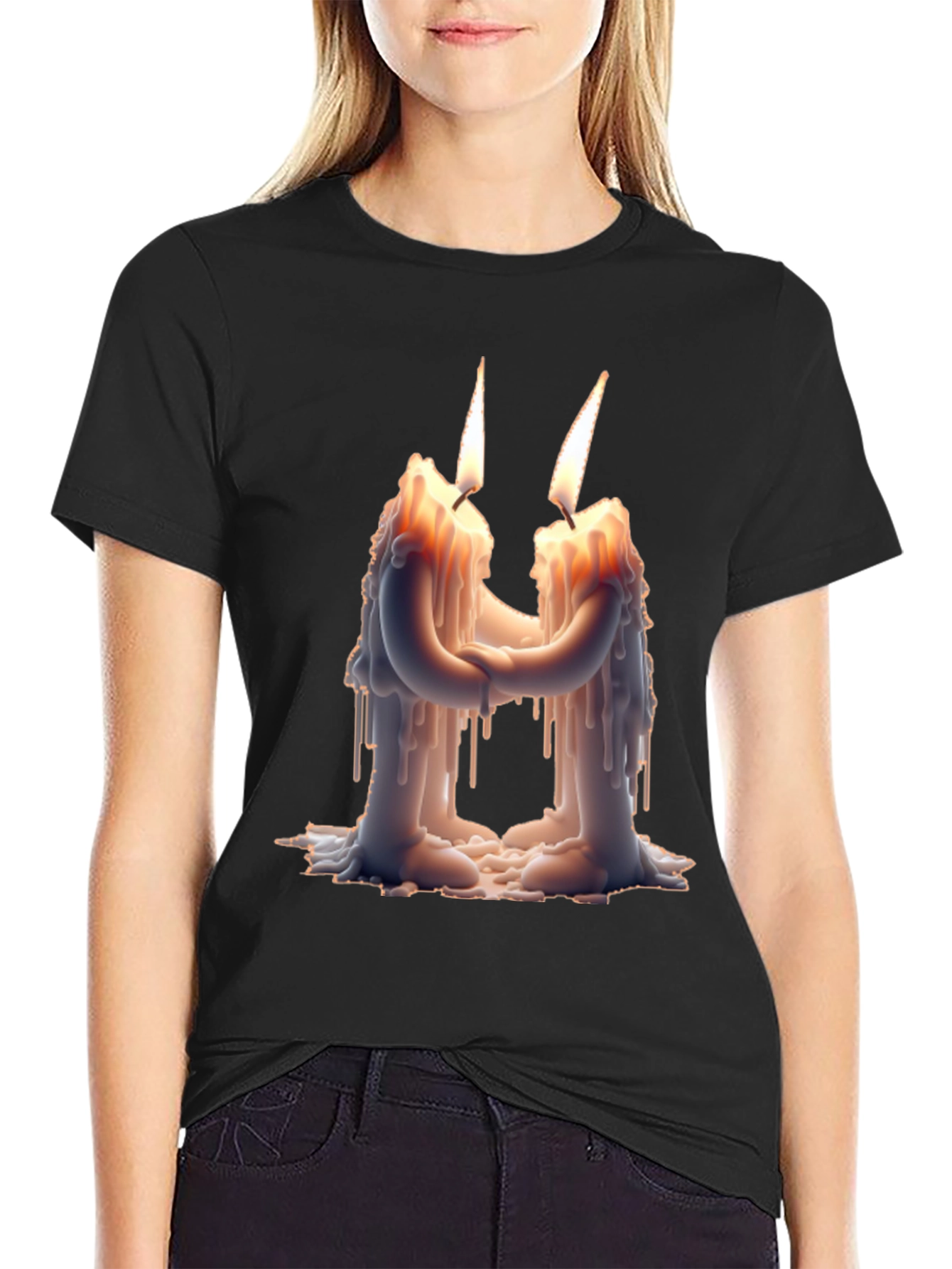 Romantic Candle T-Shirt: Light Up Your Style!