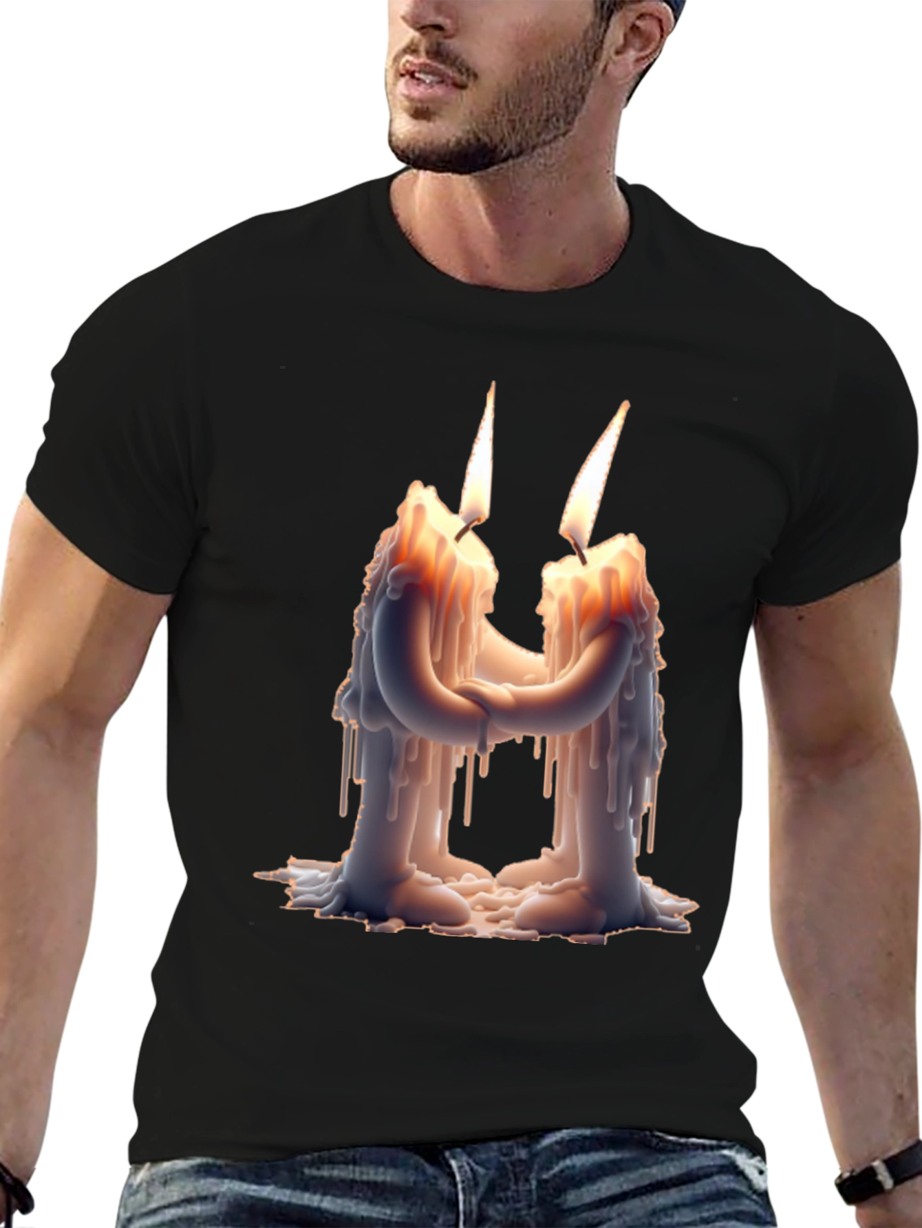 Romantic Candle T-Shirt: Light Up Your Style!