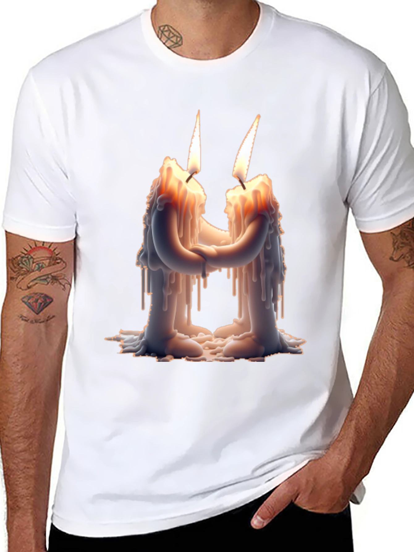 Romantic Candle T-Shirt: Light Up Your Style!