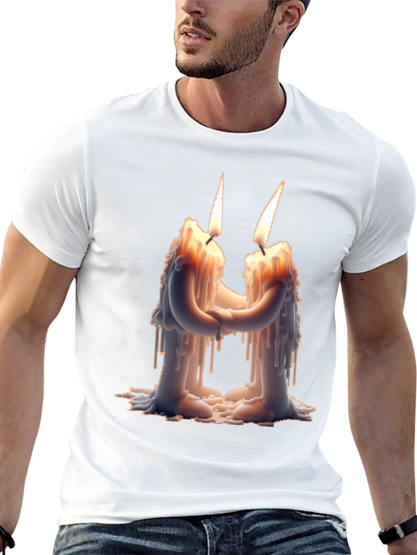 Romantic Candle T-Shirt: Light Up Your Style!