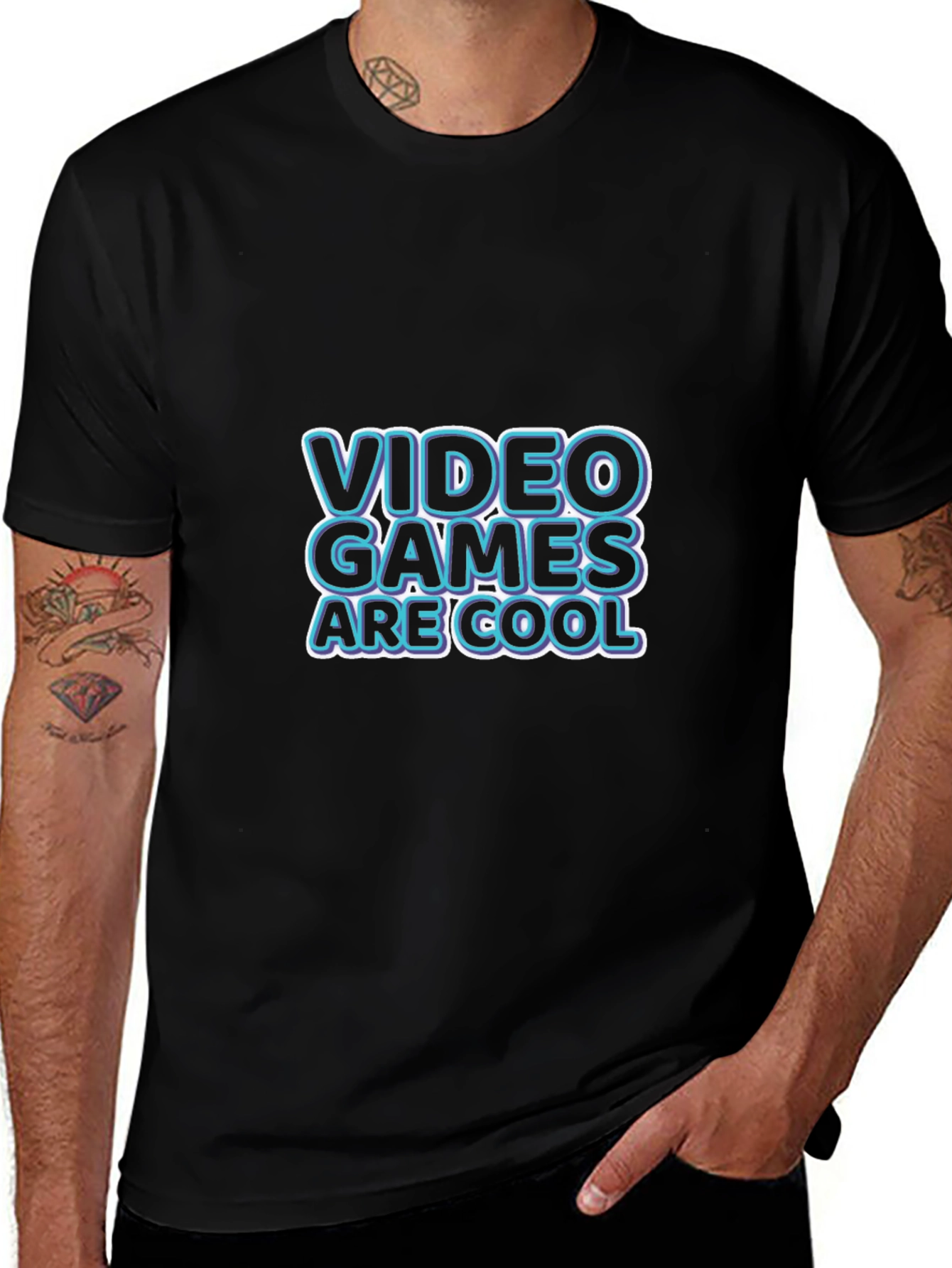 Video Games Are Cool Black T-Shirt