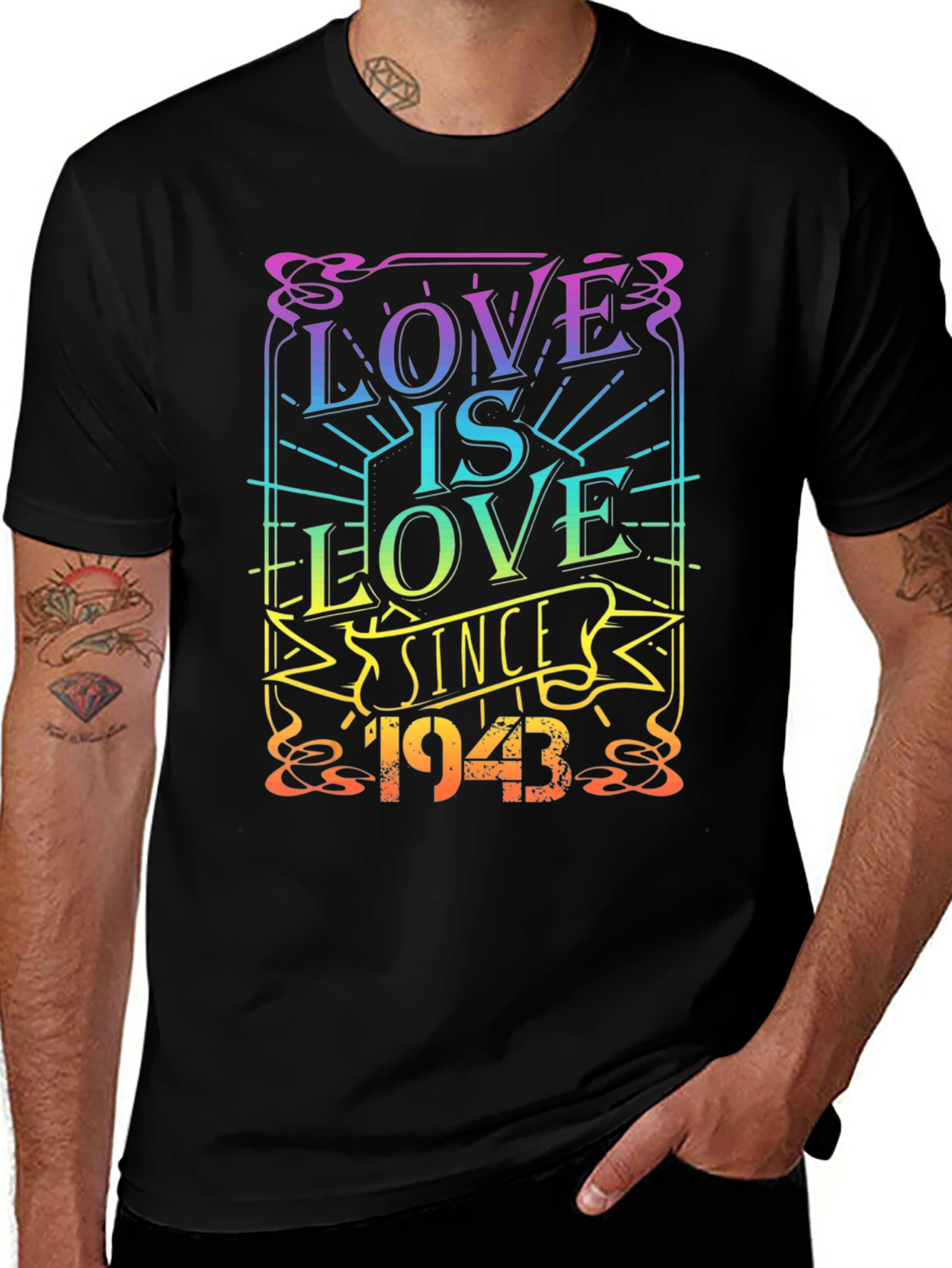 Love Is Love Since 1943 Black Pride T-Shirt
