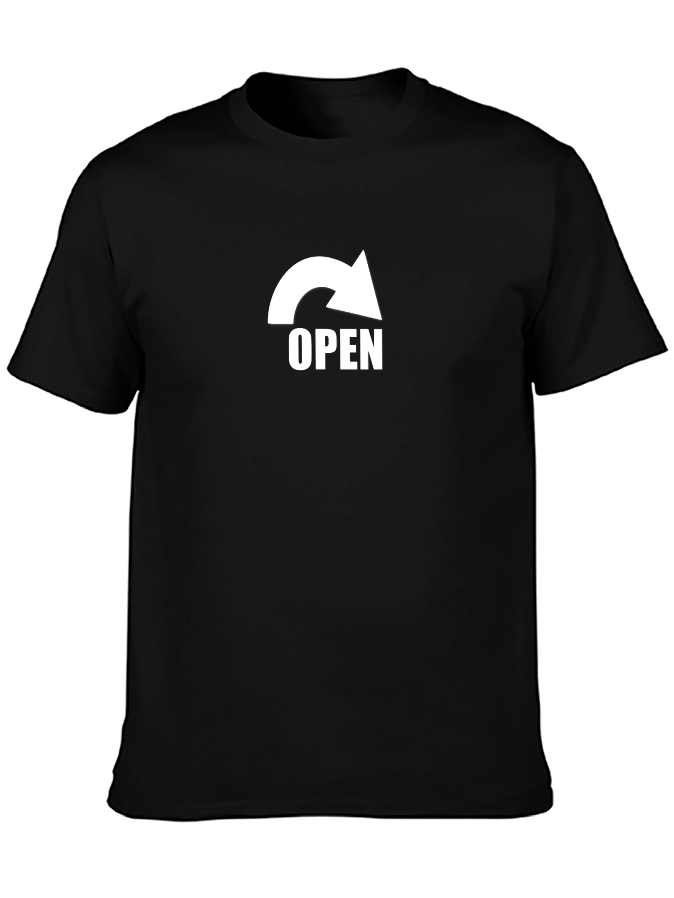 Open Arrow Graphic Black T-Shirt