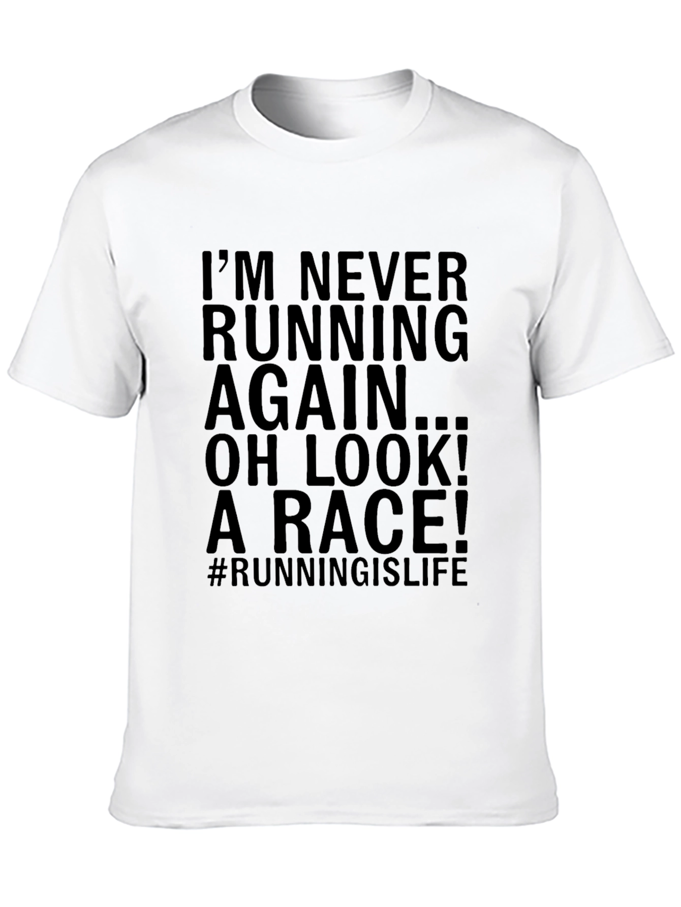 Funny Running T-Shirt - Never Running Again Race Tee