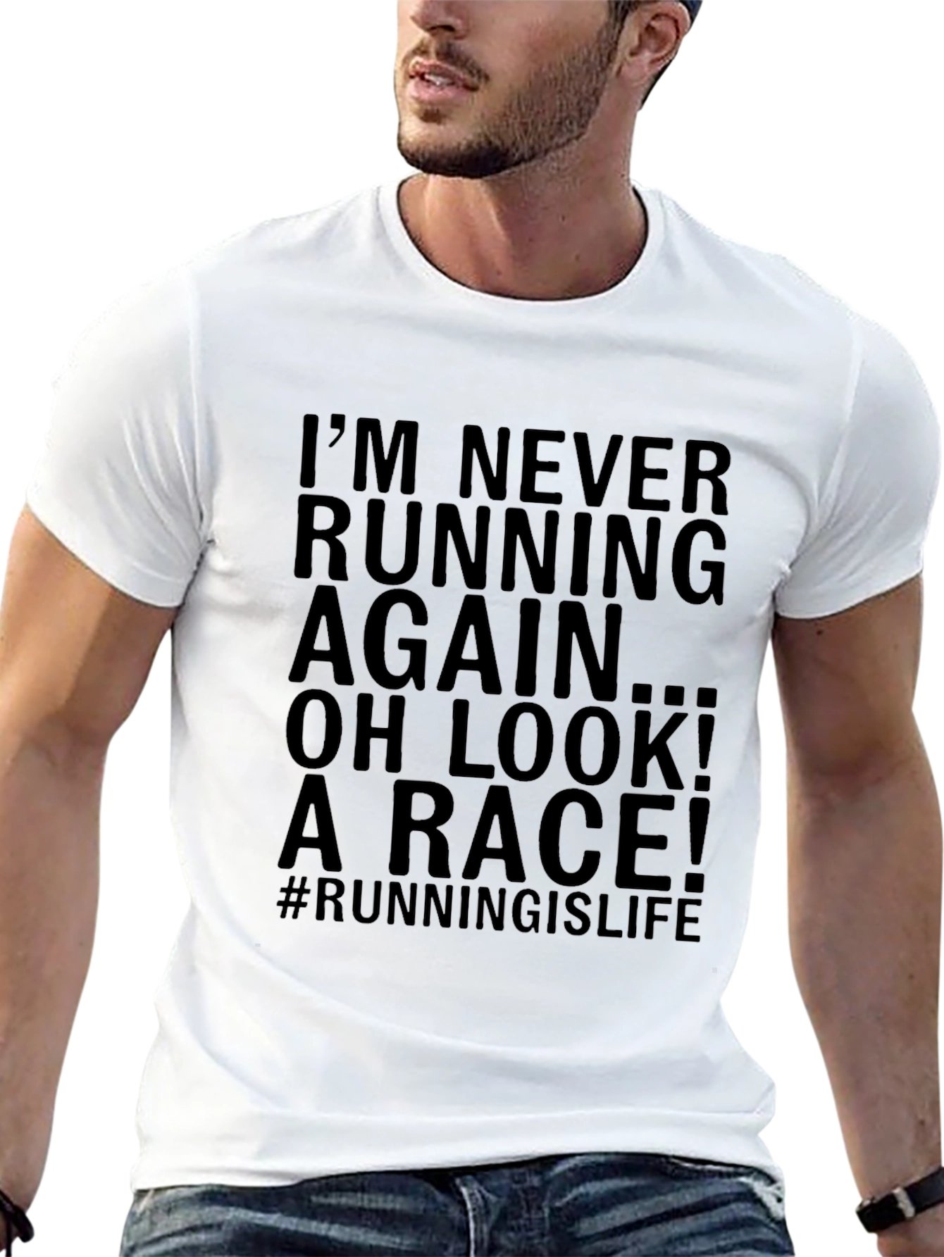 Funny Running T-Shirt - Never Running Again Race Tee