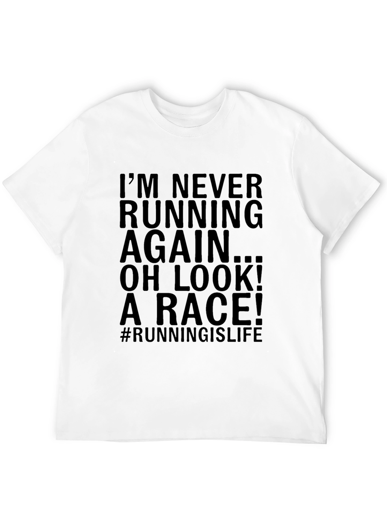 Funny Running T-Shirt - Never Running Again Race Tee