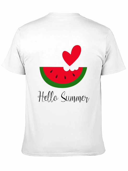 Hello Summer Watermelon Heart Tee