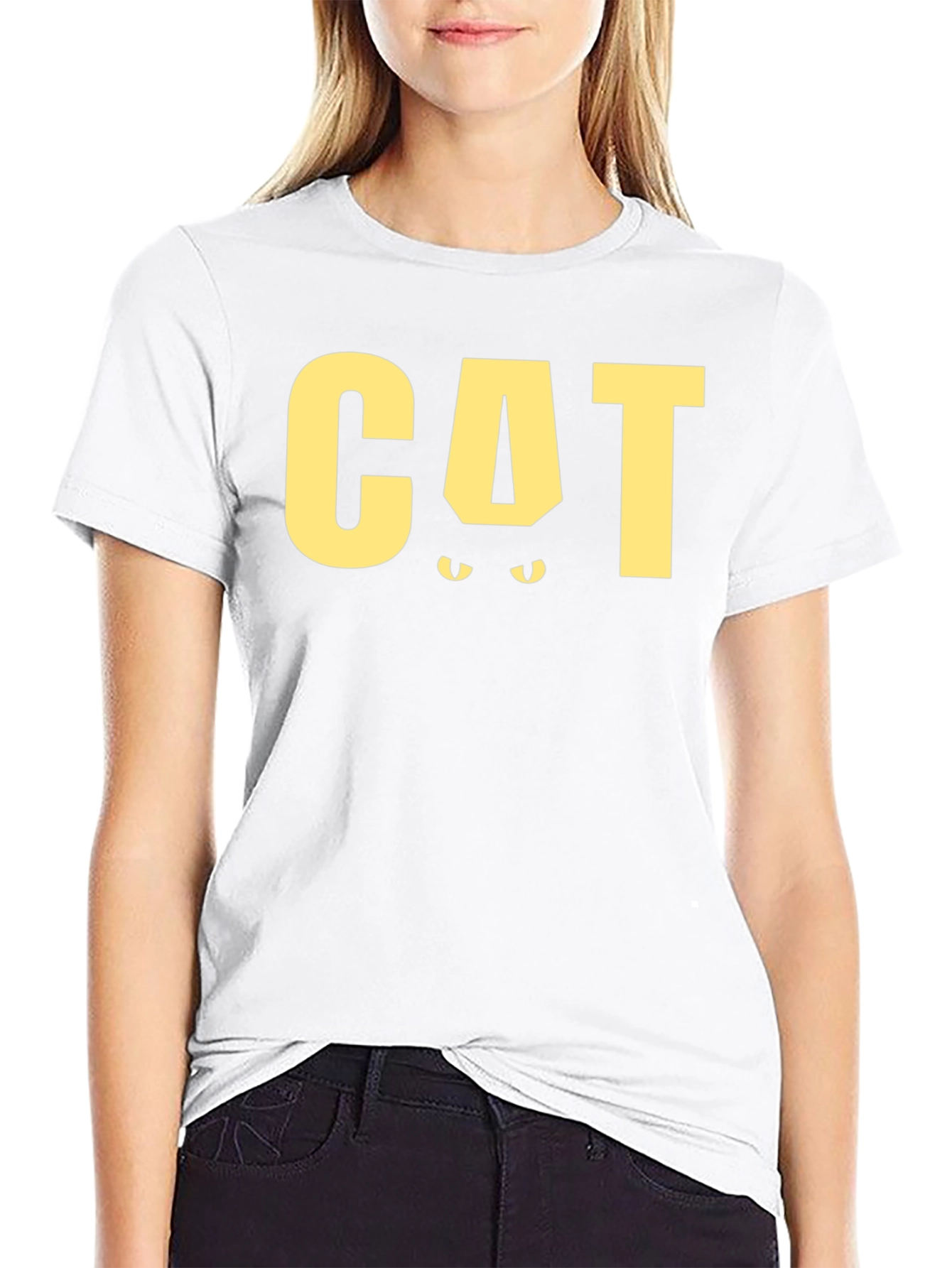 Cat Eyes T-Shirt: Black Cat Graphic Tee