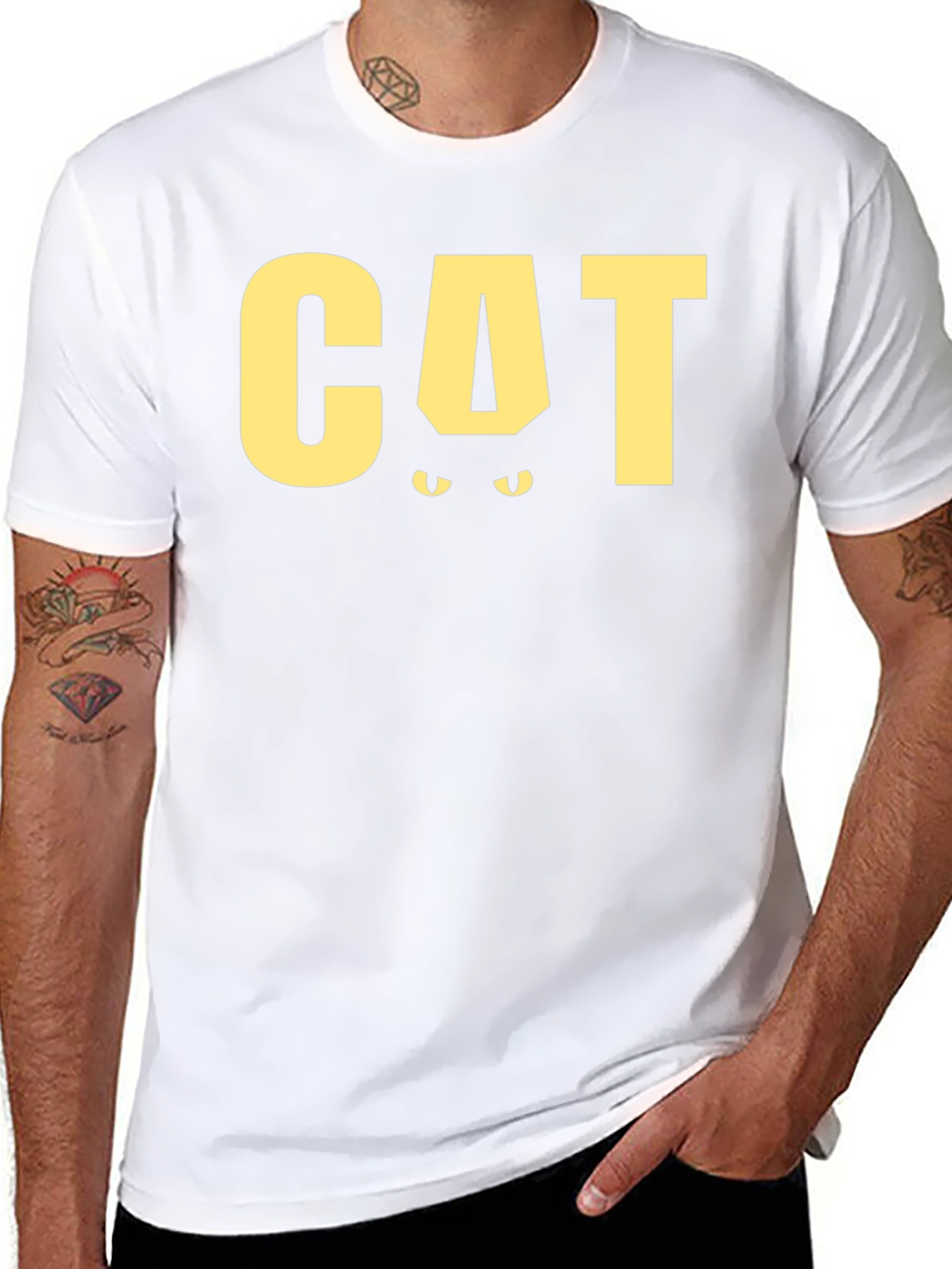 Cat Eyes T-Shirt: Black Cat Graphic Tee