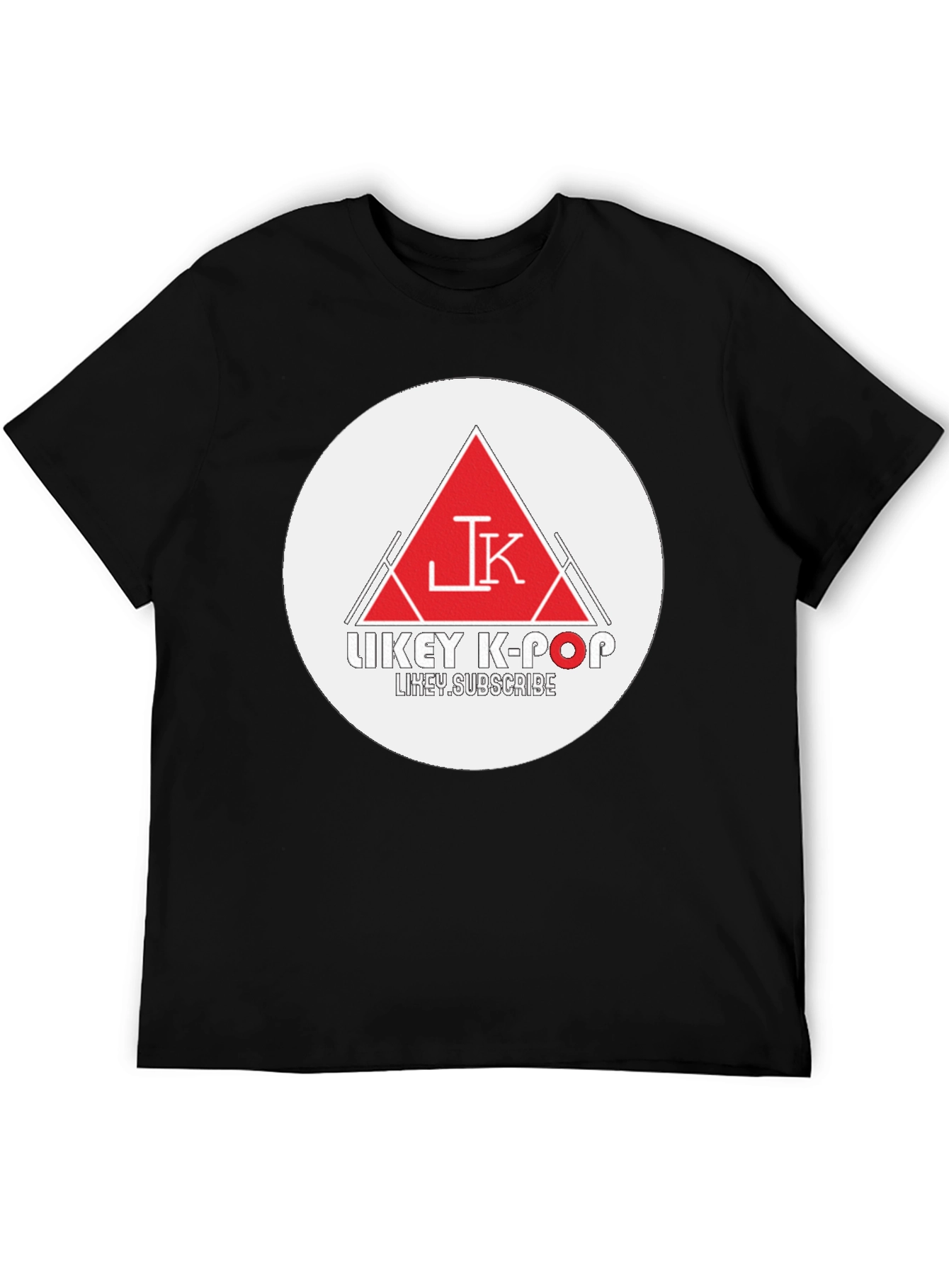 Trendy Black Graphic Tee - Likey K-Pop Design