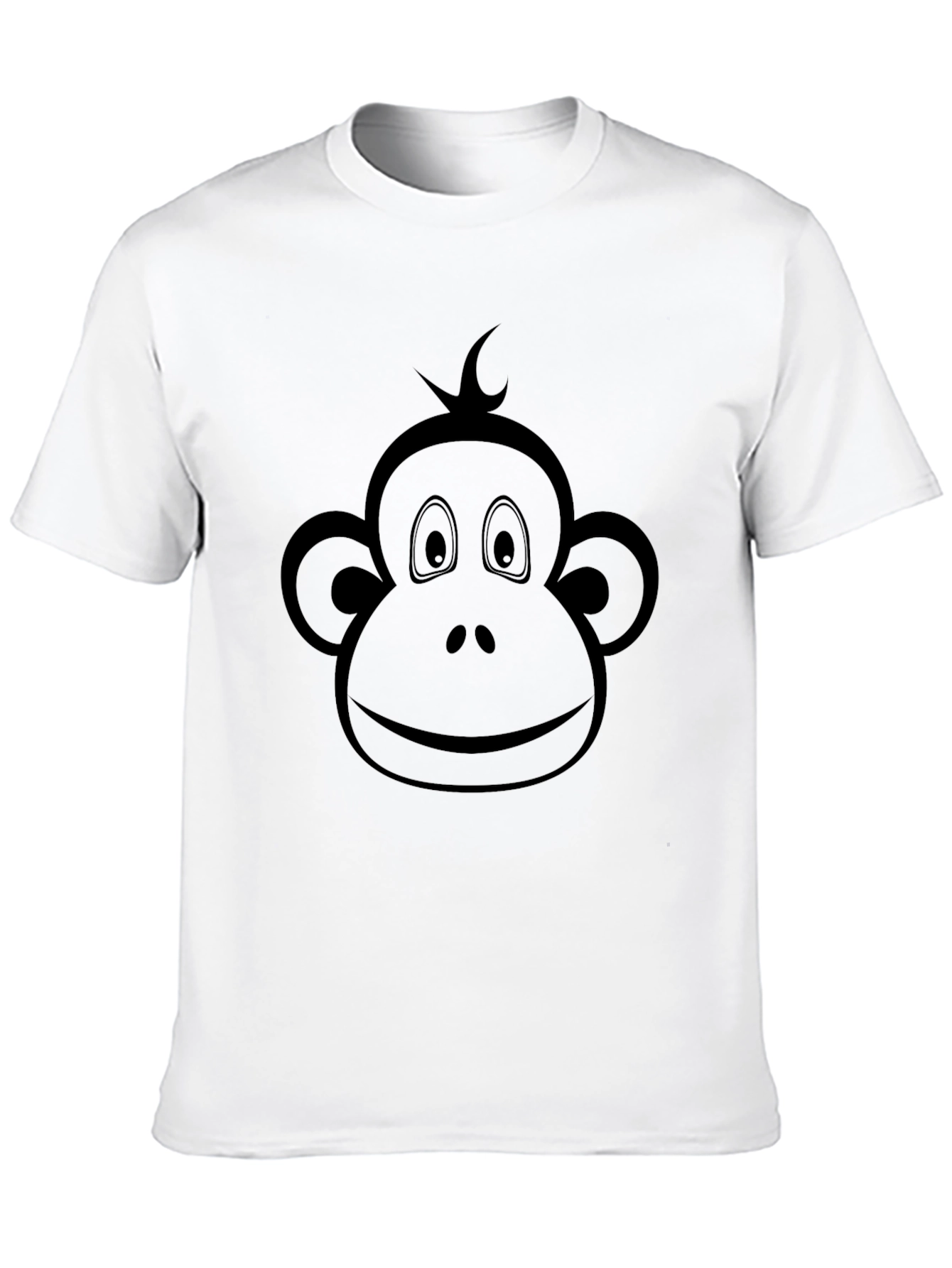Monkey Face Graphic Tee - Cool Crew Neck T-Shirt
