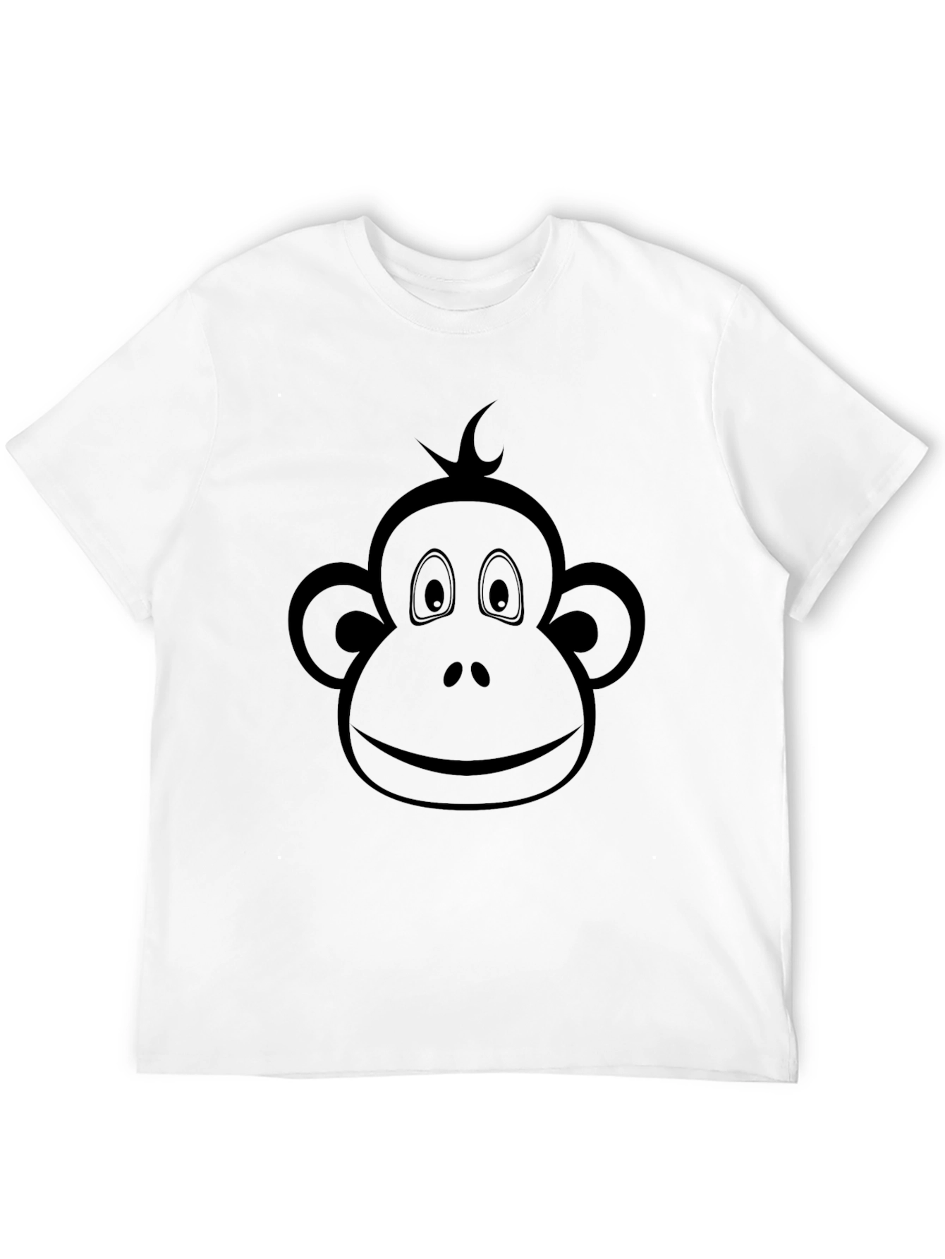 Monkey Face Graphic Tee - Cool Crew Neck T-Shirt