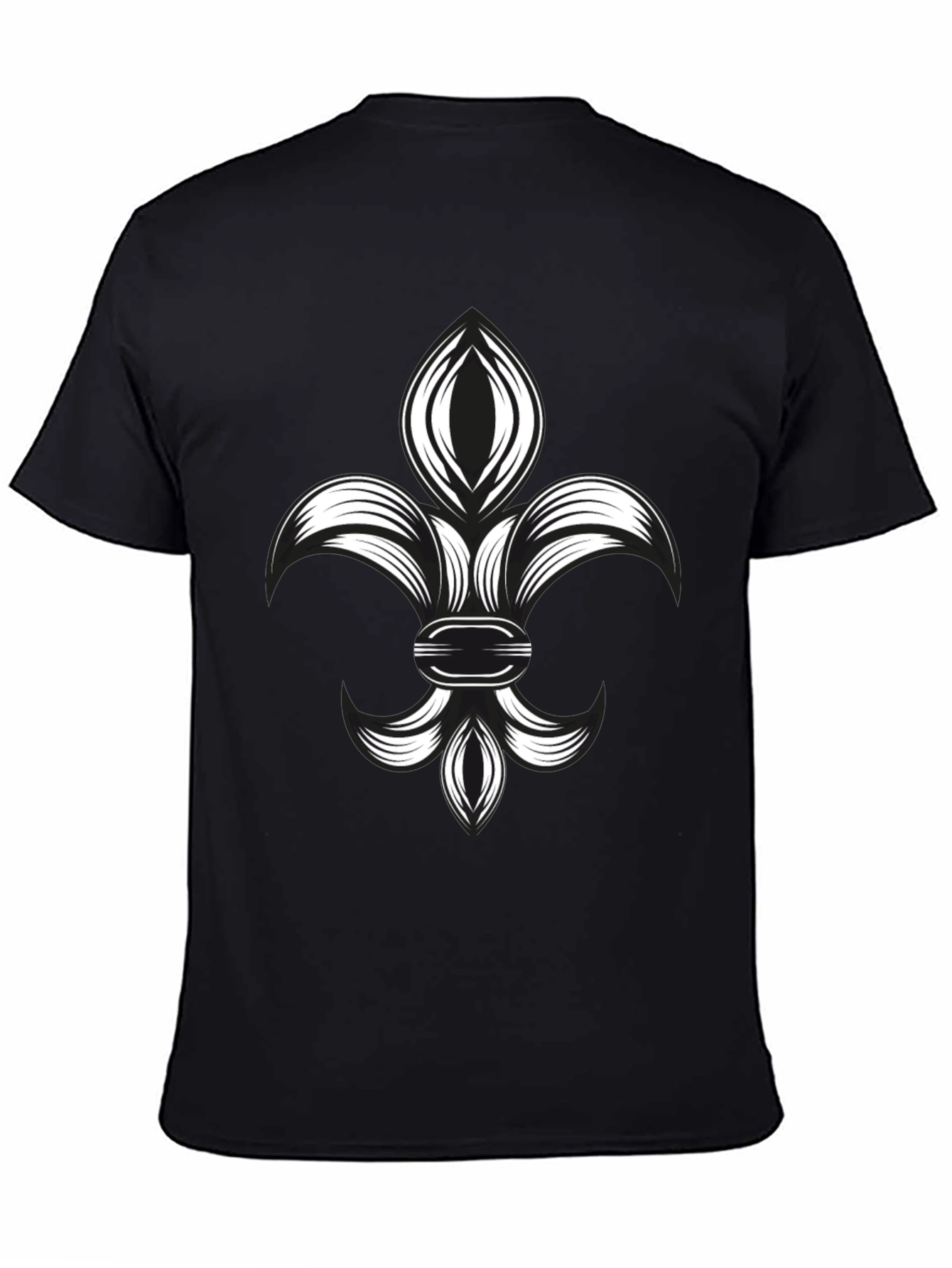 Fleur-de-Lis Graphic Tee - Stylish Black T-Shirt