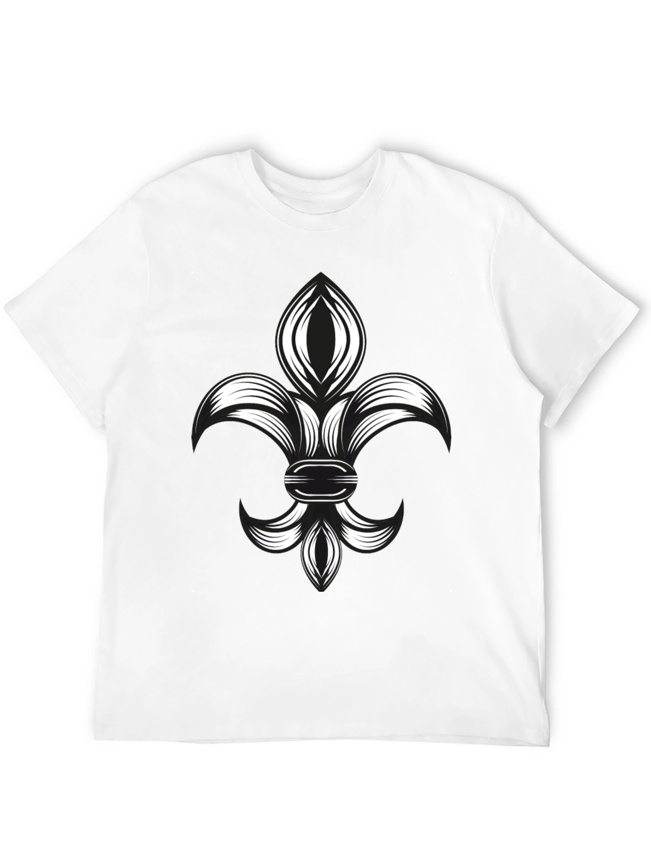 Fleur-de-Lis Graphic Tee - Stylish Black T-Shirt