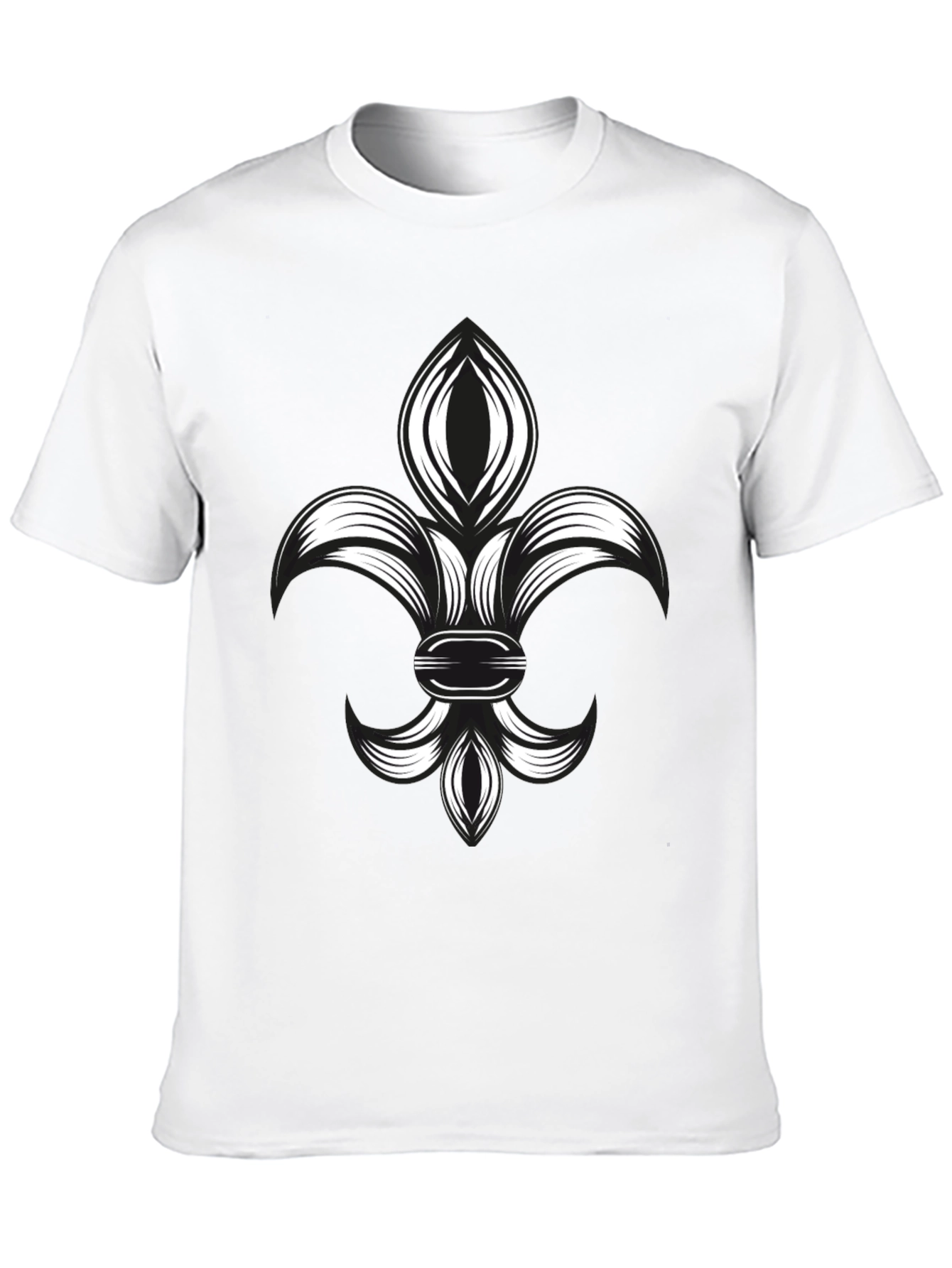 Fleur-de-Lis Graphic Tee - Stylish Black T-Shirt