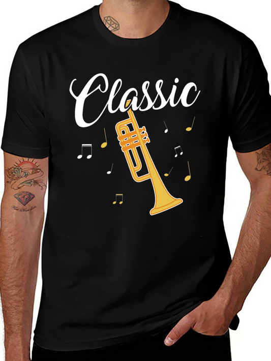 Classic Trumpet Graphic Tee - Musicians Style