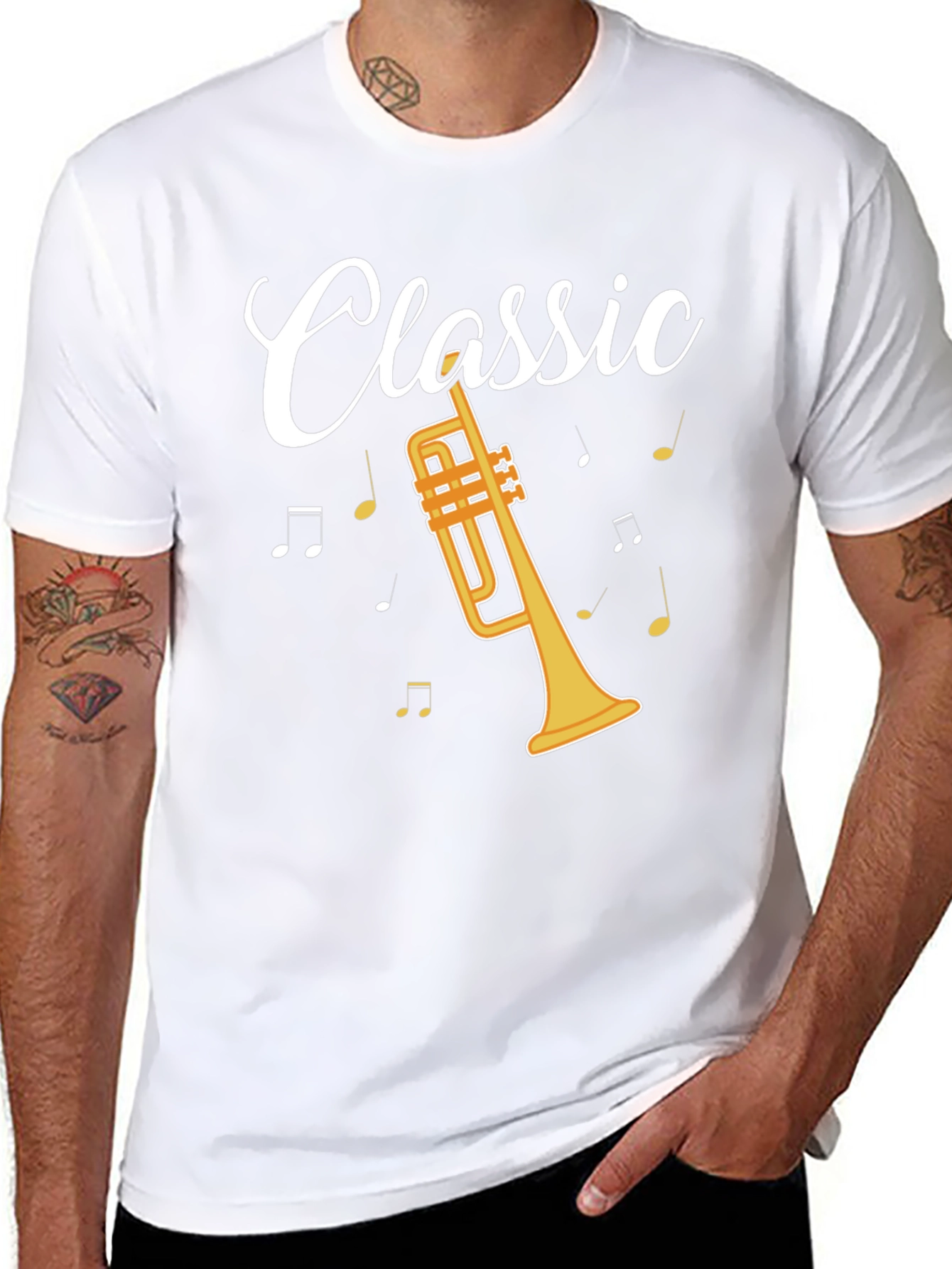 Classic Trumpet Graphic Tee - Musicians Style