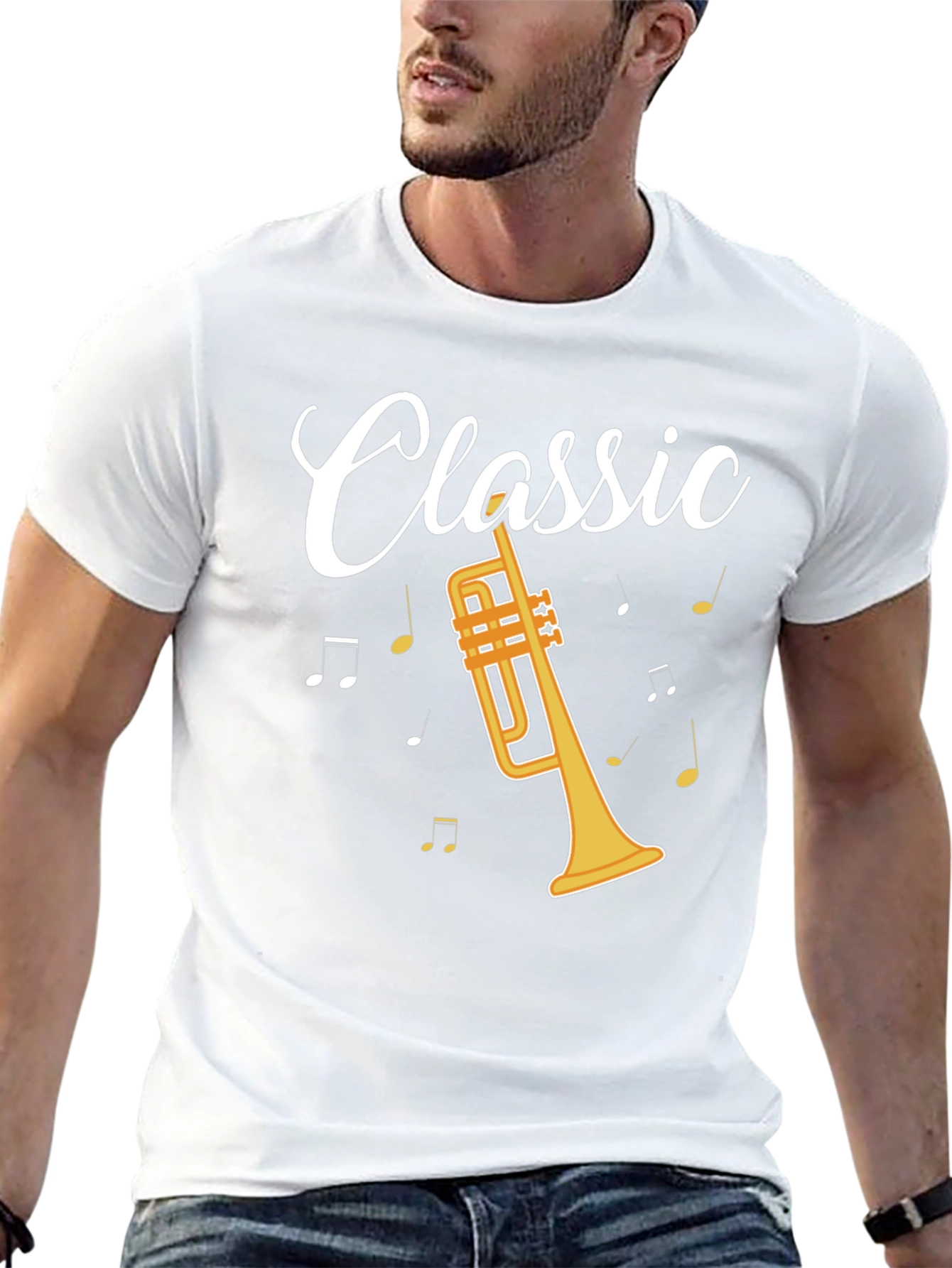 Classic Trumpet Graphic Tee - Musicians Style