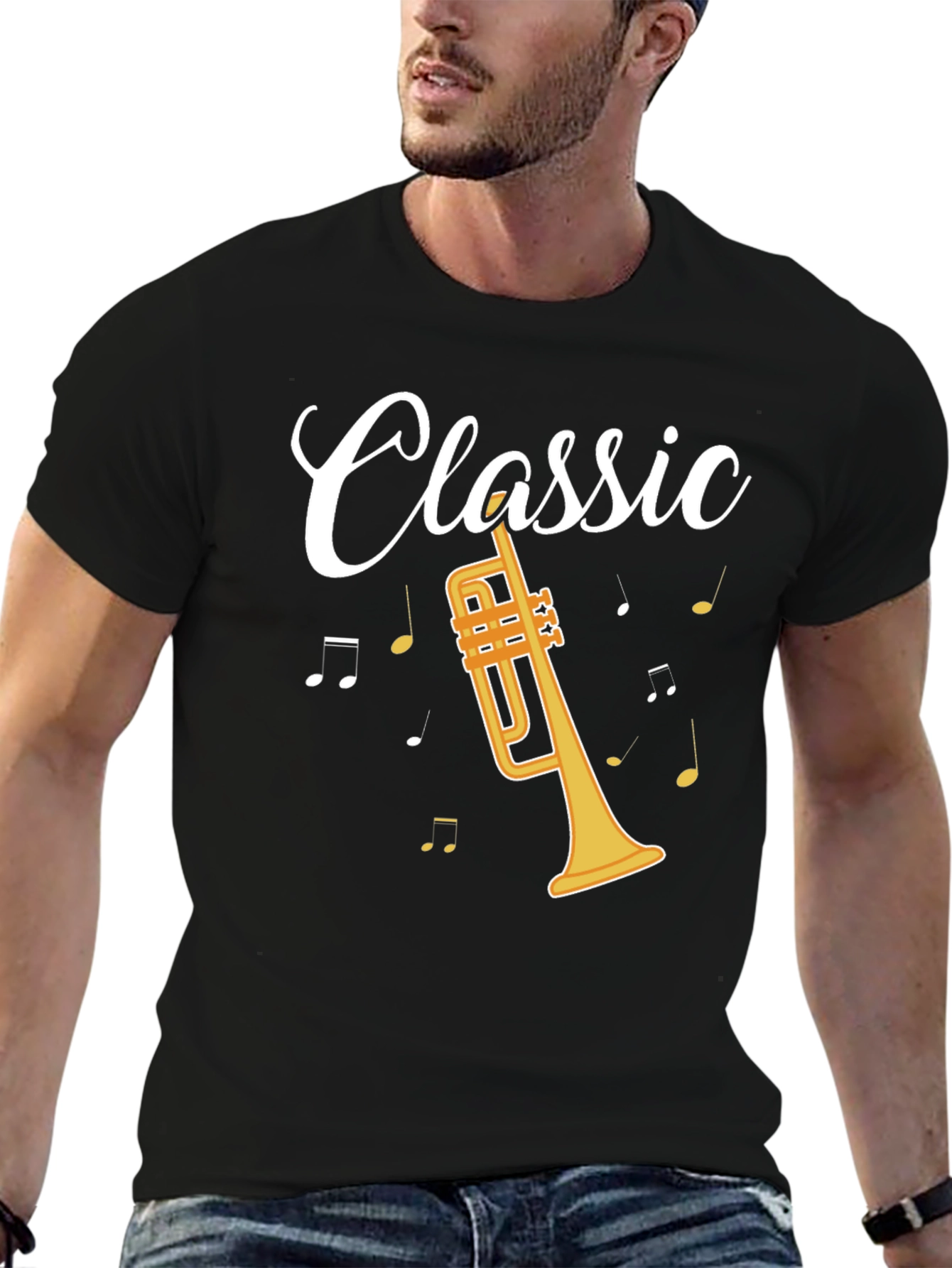 Classic Trumpet Graphic Tee - Musicians Style