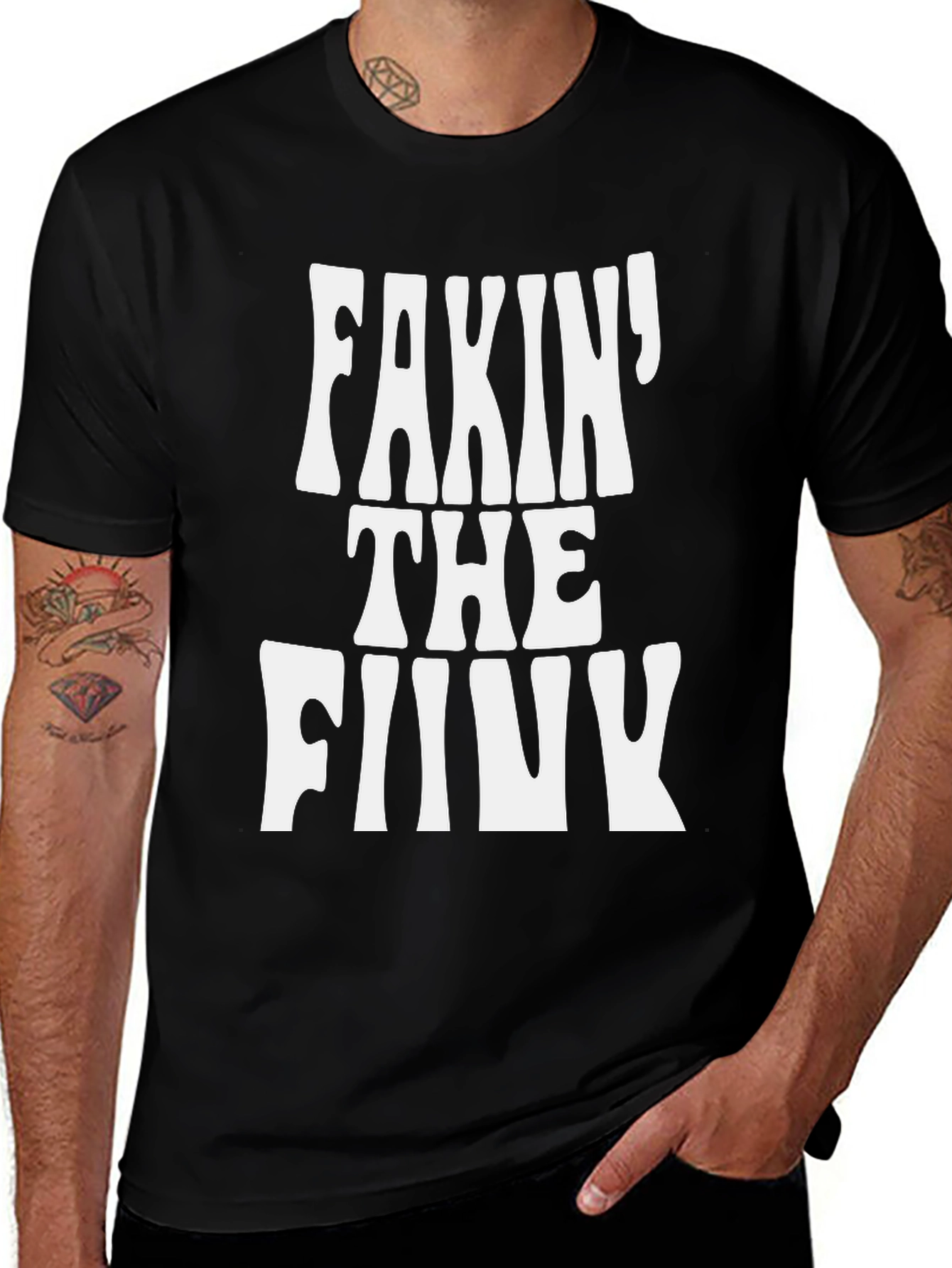 Fakin the Funk Graphic Tee - Black Cotton T-Shirt