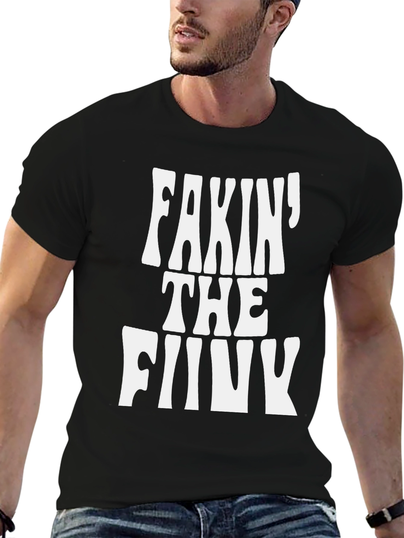 Fakin the Funk Graphic Tee - Black Cotton T-Shirt