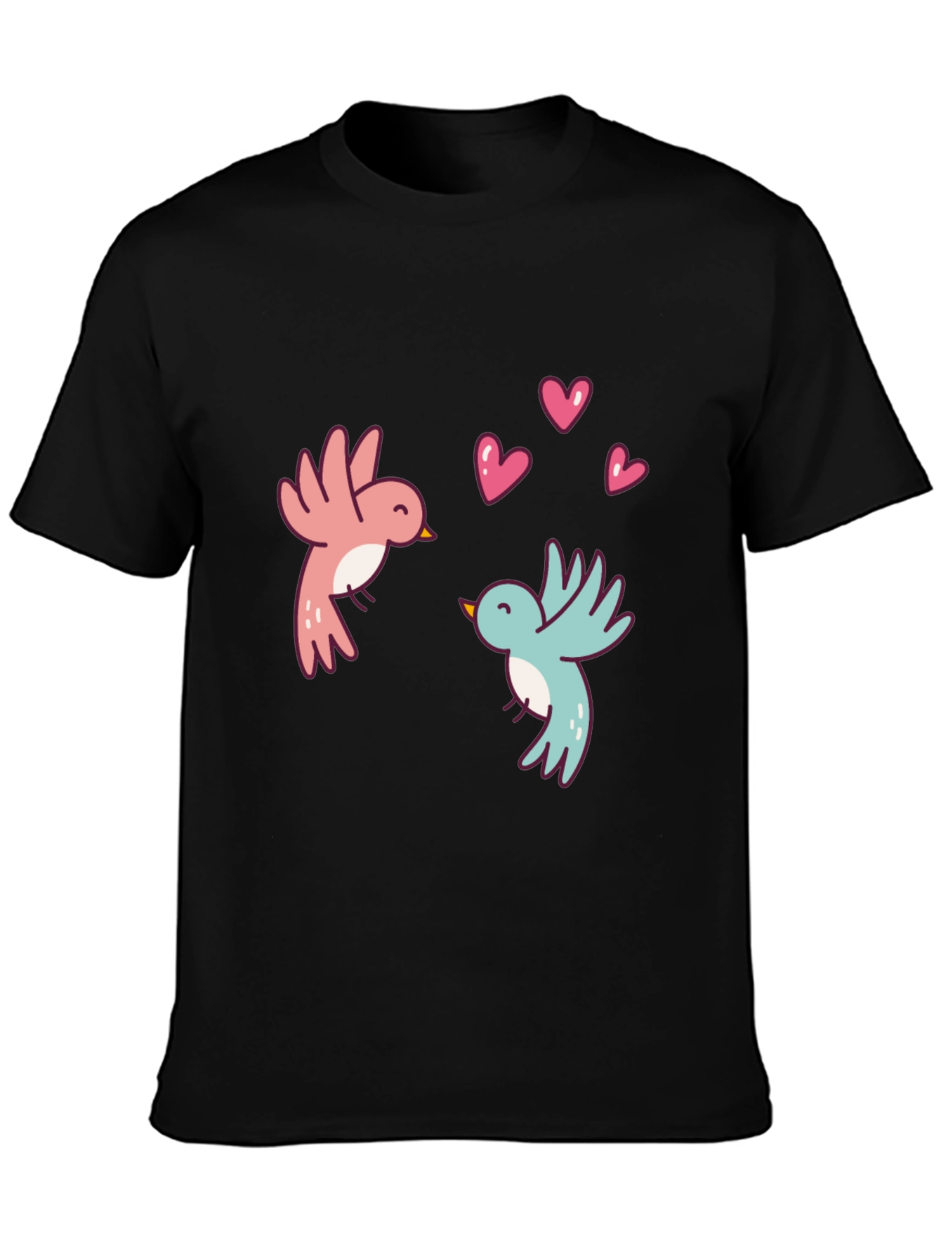 Love Birds Graphic Tee - Black