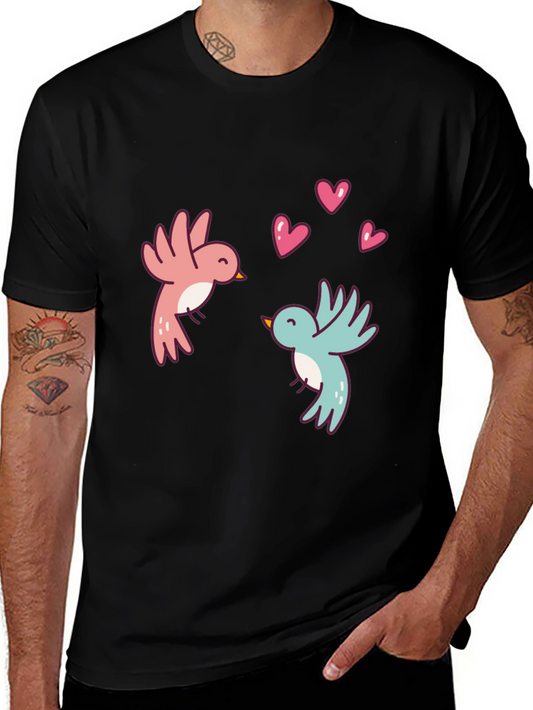 Love Birds Graphic Tee - Black