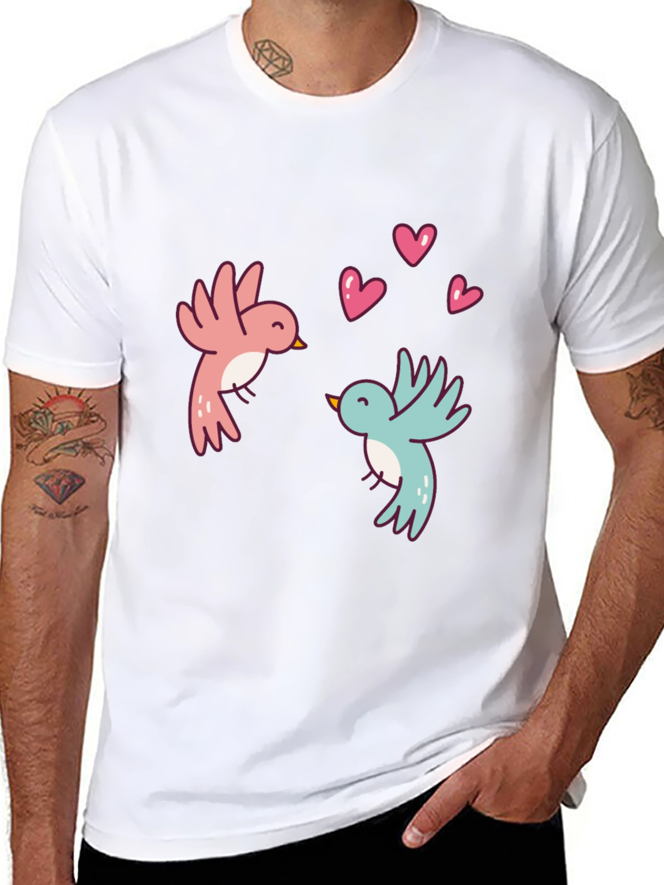 Love Birds Graphic Tee - Black