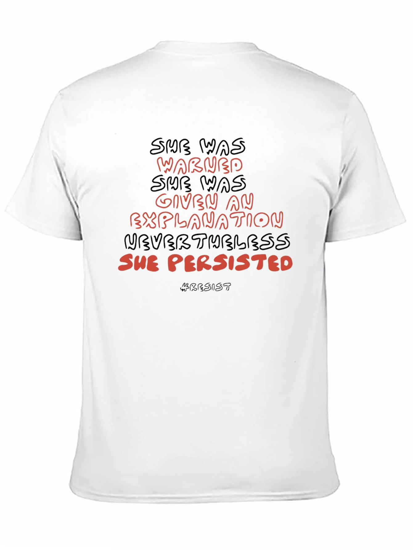She Persisted Black T-Shirt