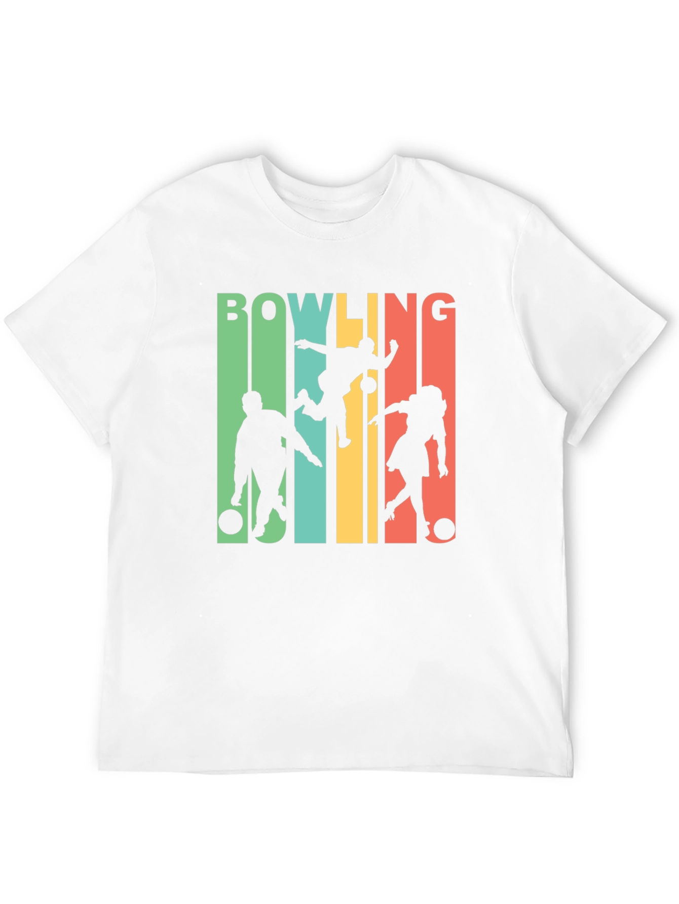 Retro Bowling T-Shirt Bowling Silhouette Tee