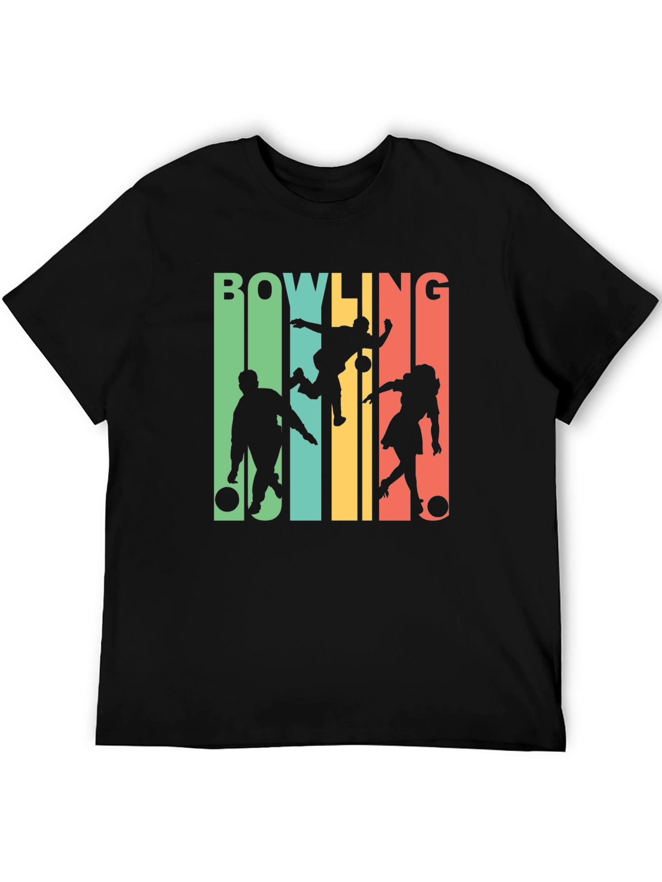 Retro Bowling T-Shirt Bowling Silhouette Tee