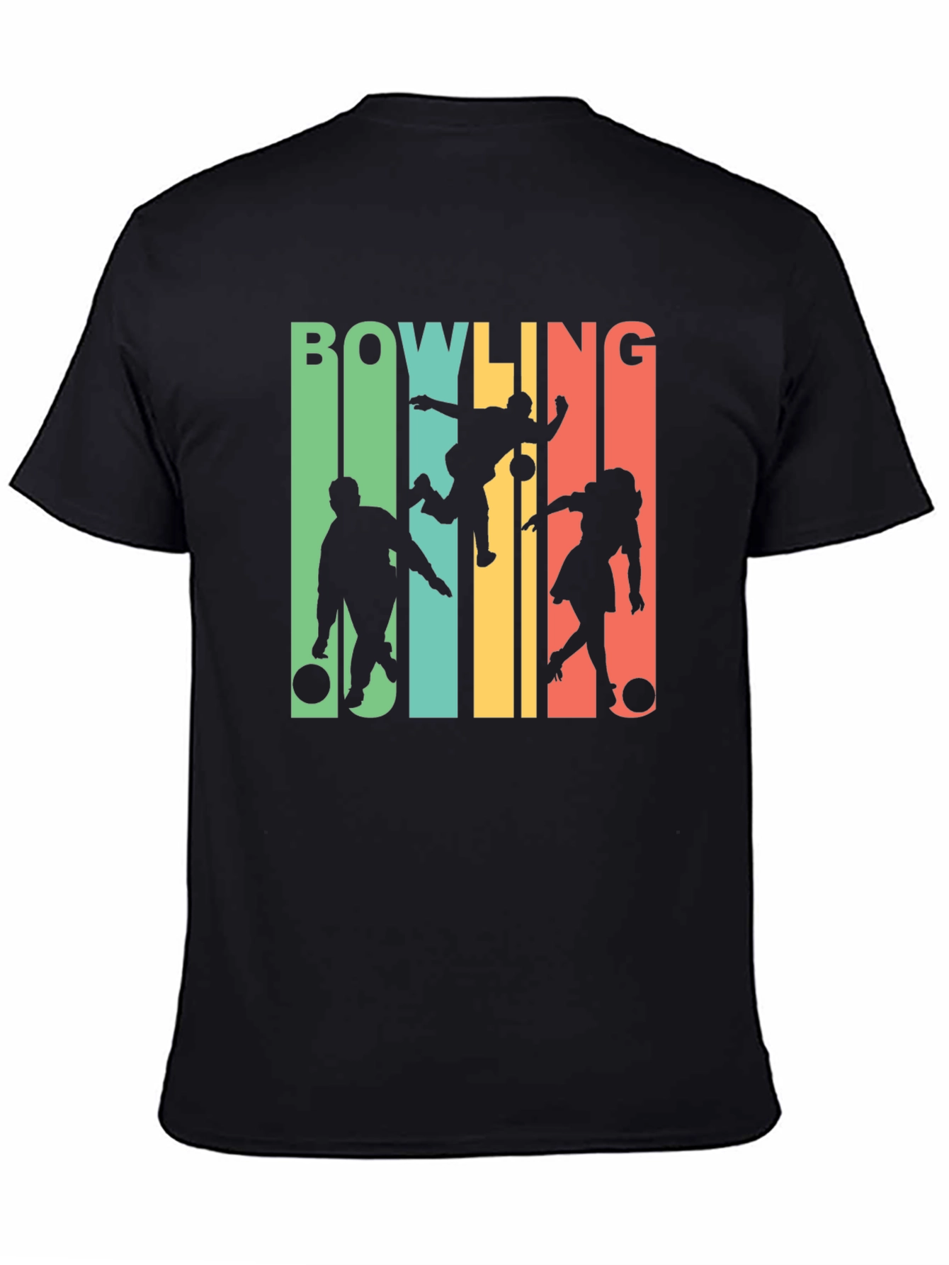 Retro Bowling T-Shirt Bowling Silhouette Tee