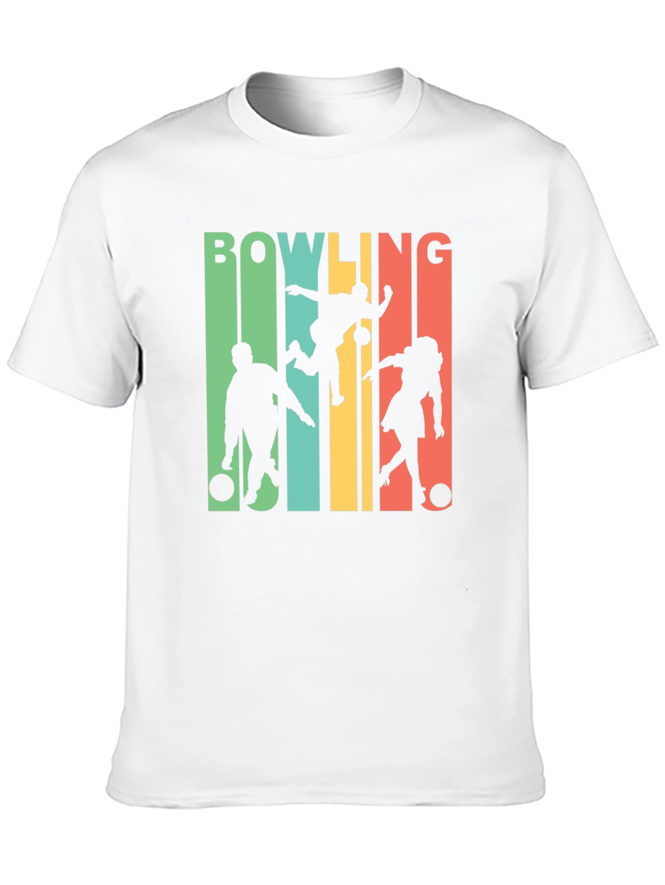 Retro Bowling T-Shirt Bowling Silhouette Tee