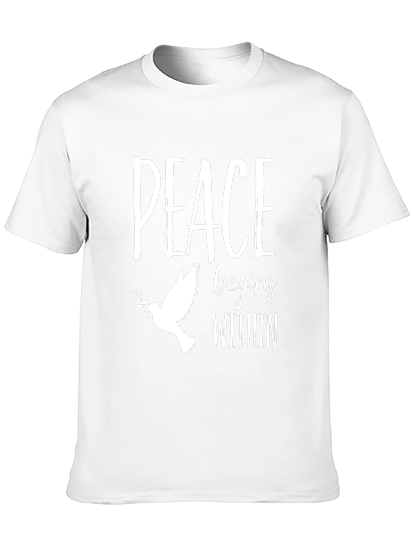 Peace Begins Within Dove Graphic T-Shirt - Black