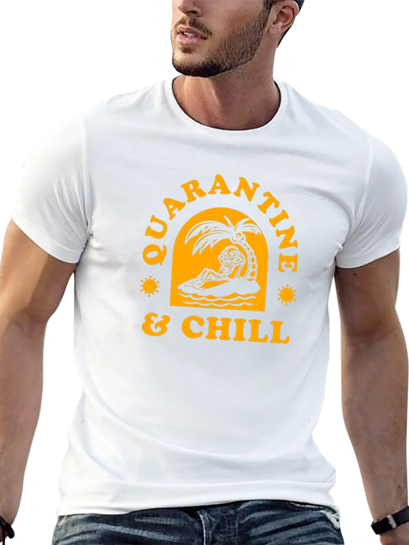 Quarantine & Chill Skeleton Graphic Tee